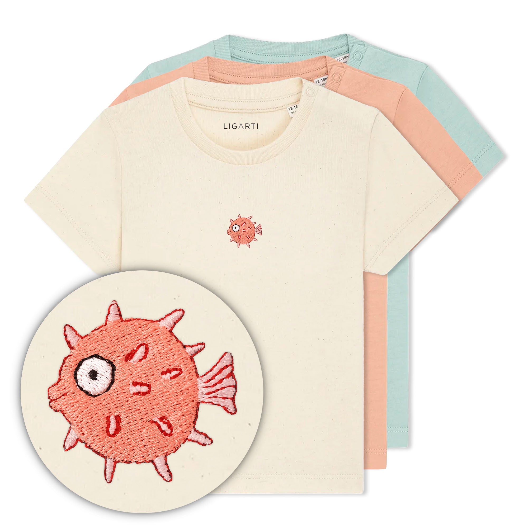 Babyshirt Kurt der Kugelfisch - alle Farben