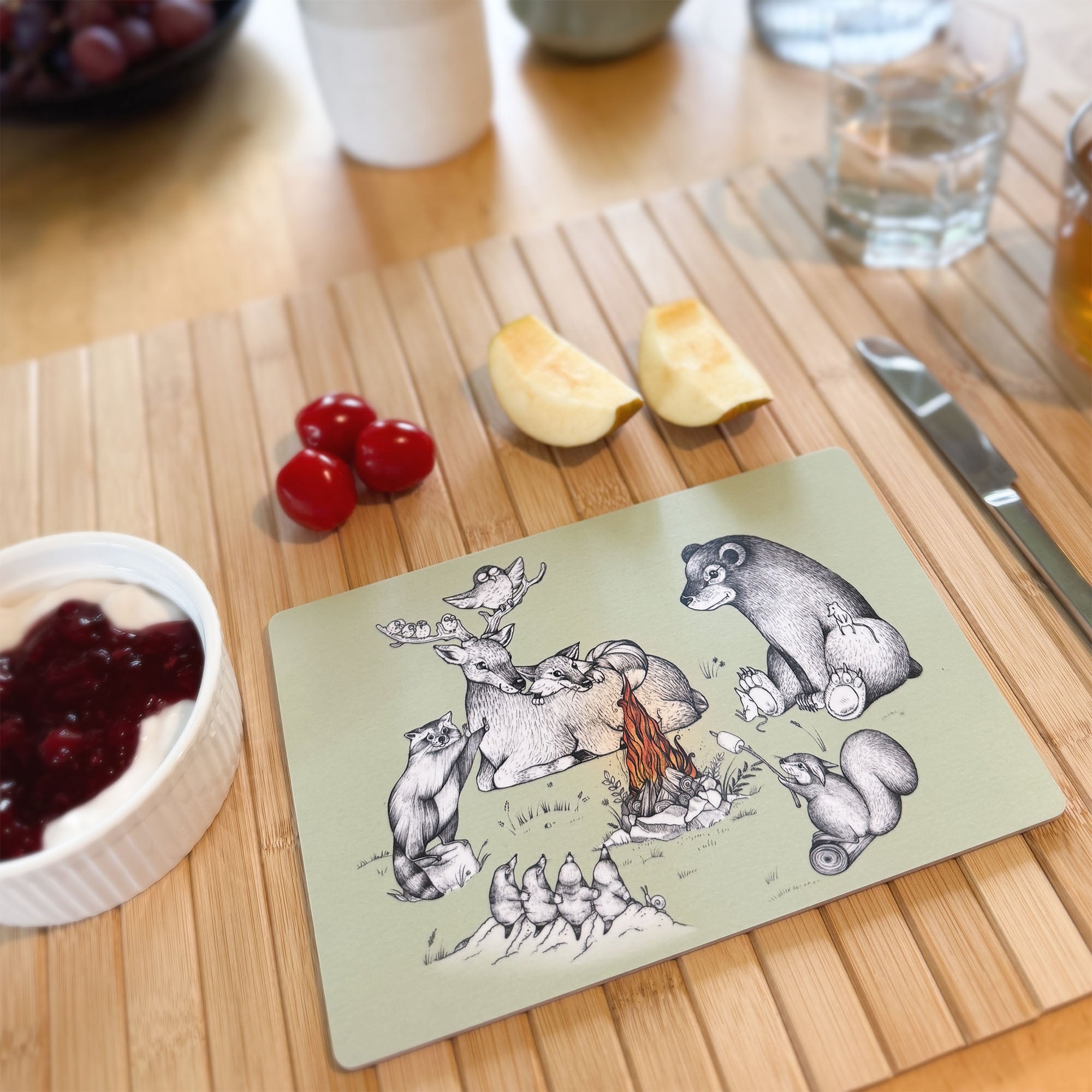 Holzbrettchen - Lagerfeuertiere