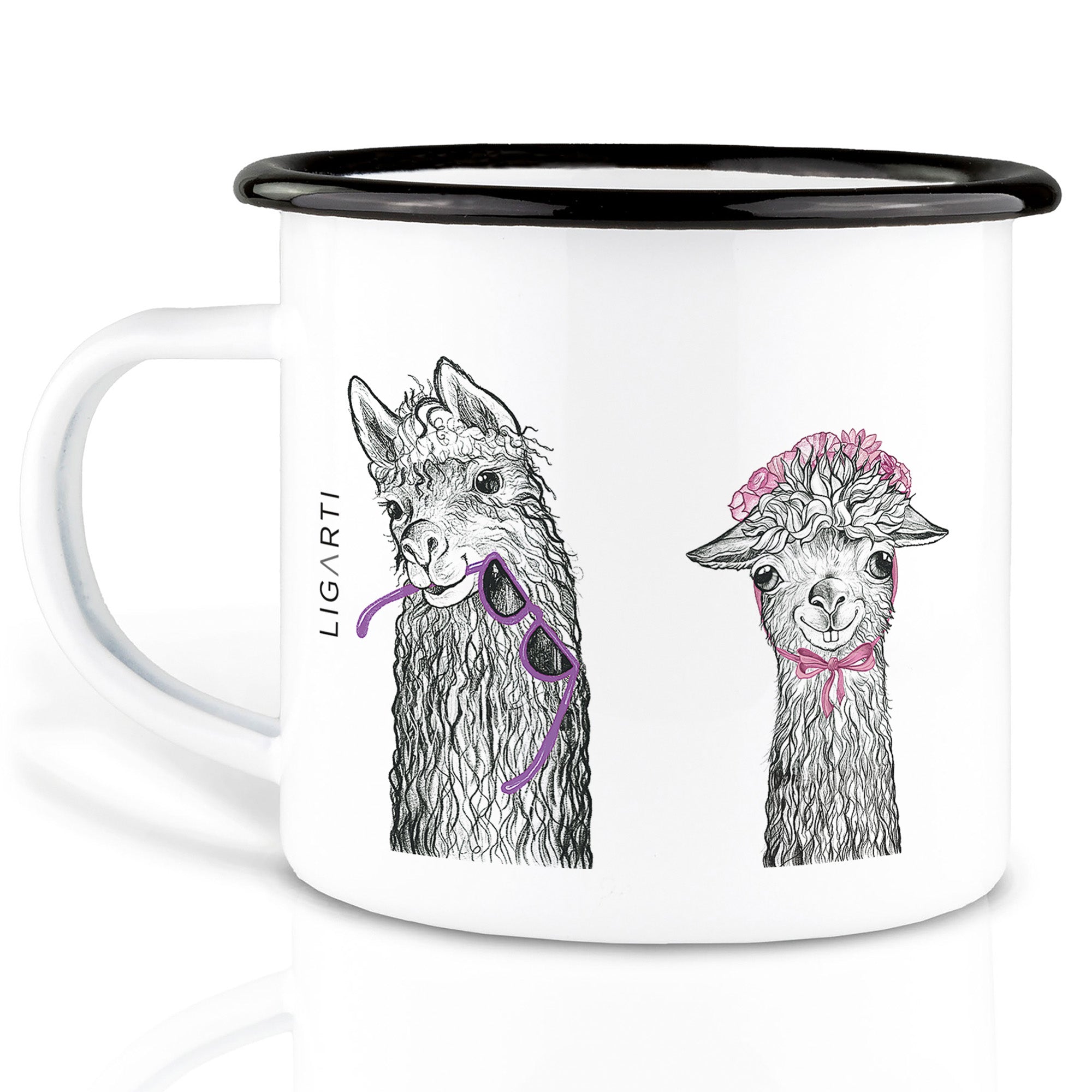 Emaille Tasse – Lama Club
