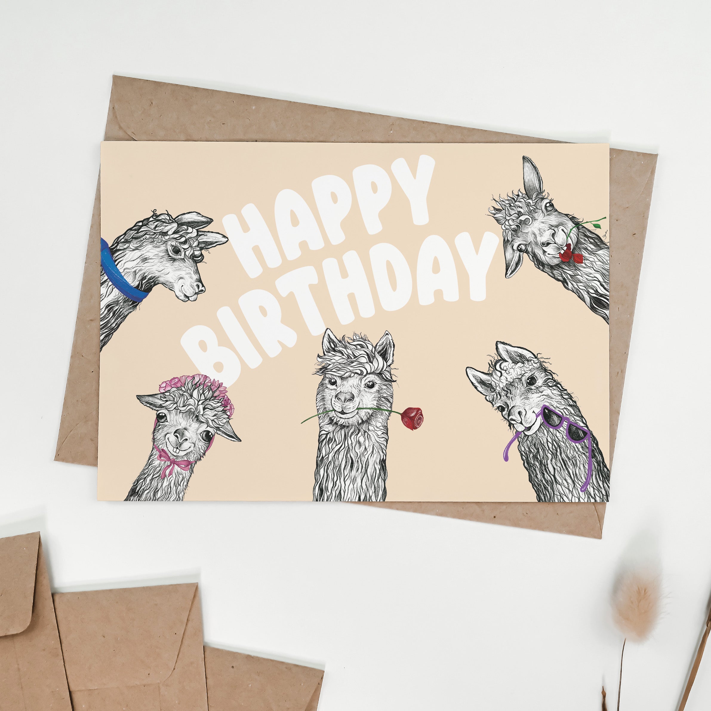 Klappkarte – Lama-Club