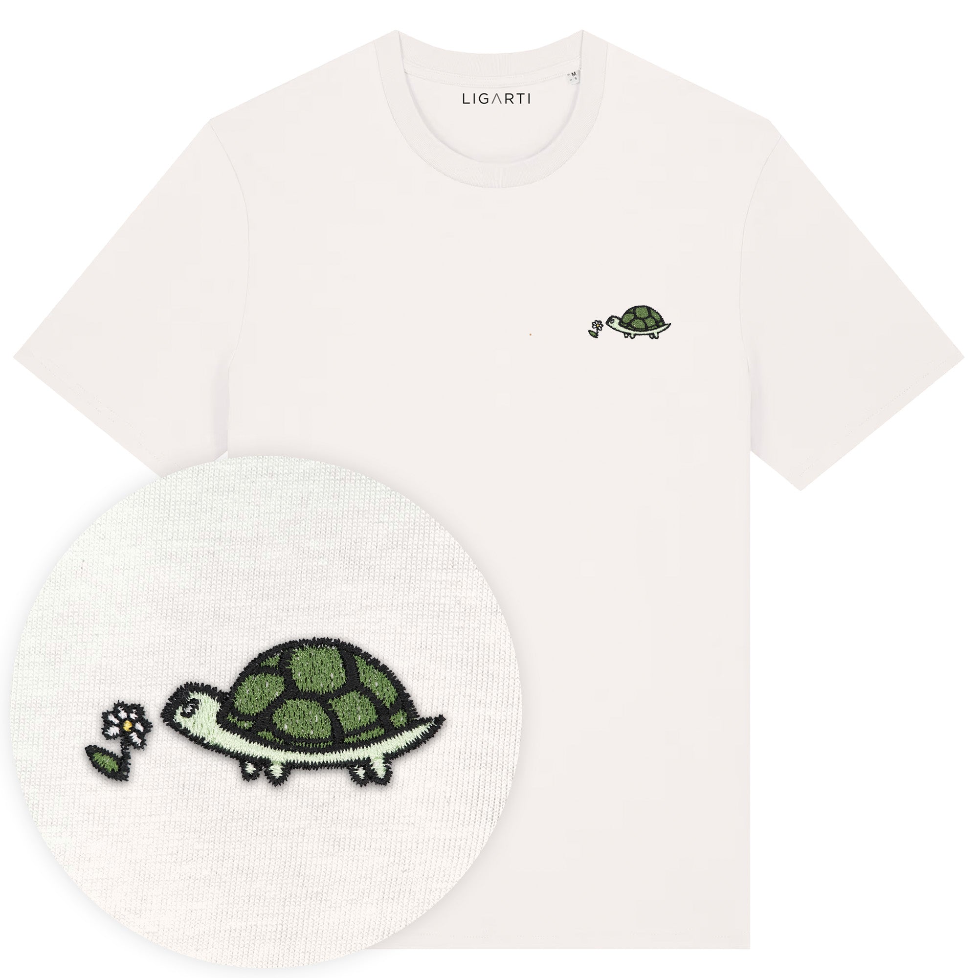 Besticktes T-Shirt – Lars die Schildkröte