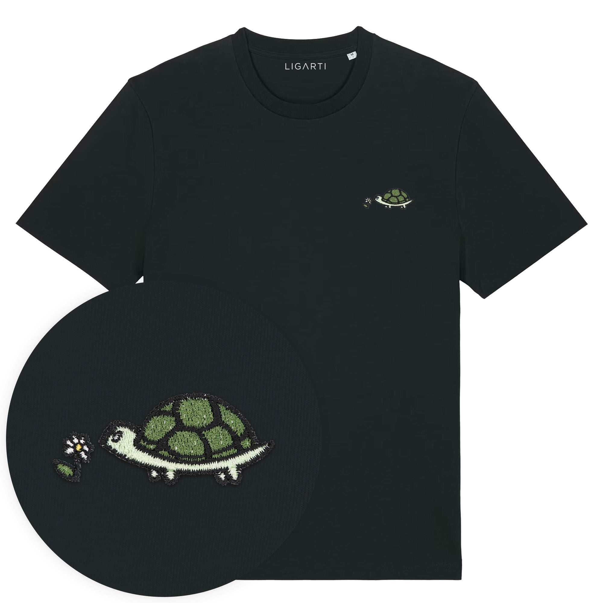 Besticktes T-Shirt – Lars die Schildkröte