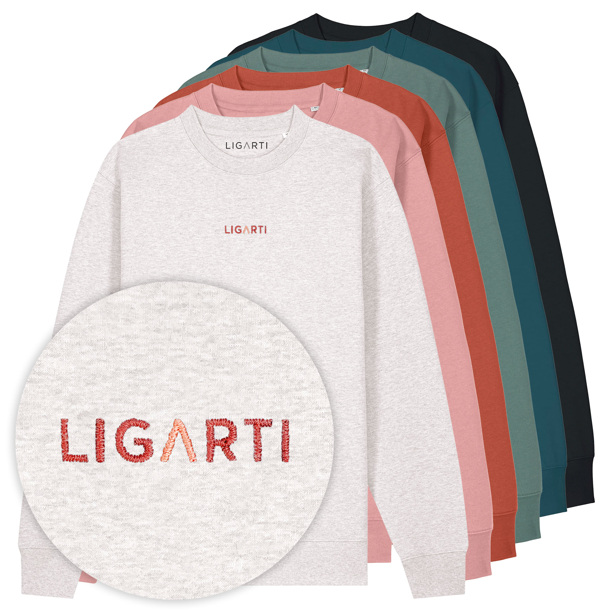 Bestickter Pullover – LIGARTI Logo
