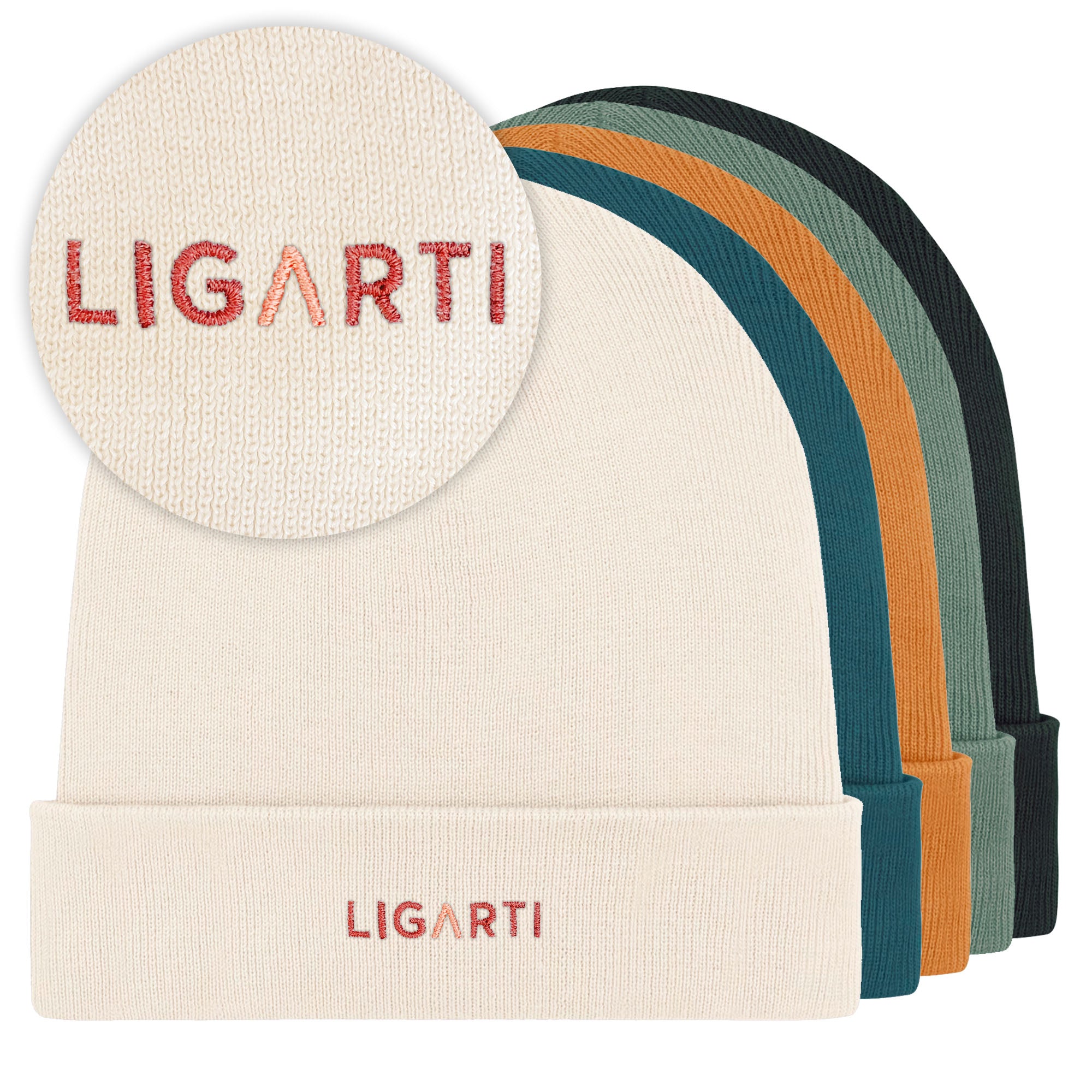 Bestickte Beanie – LIGARTI Logo