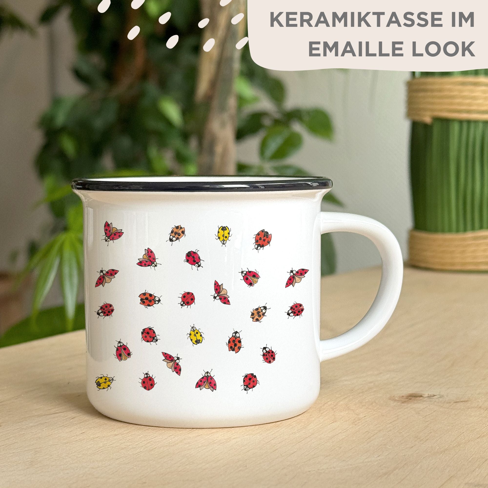 Keramiktasse – Marienkäfer