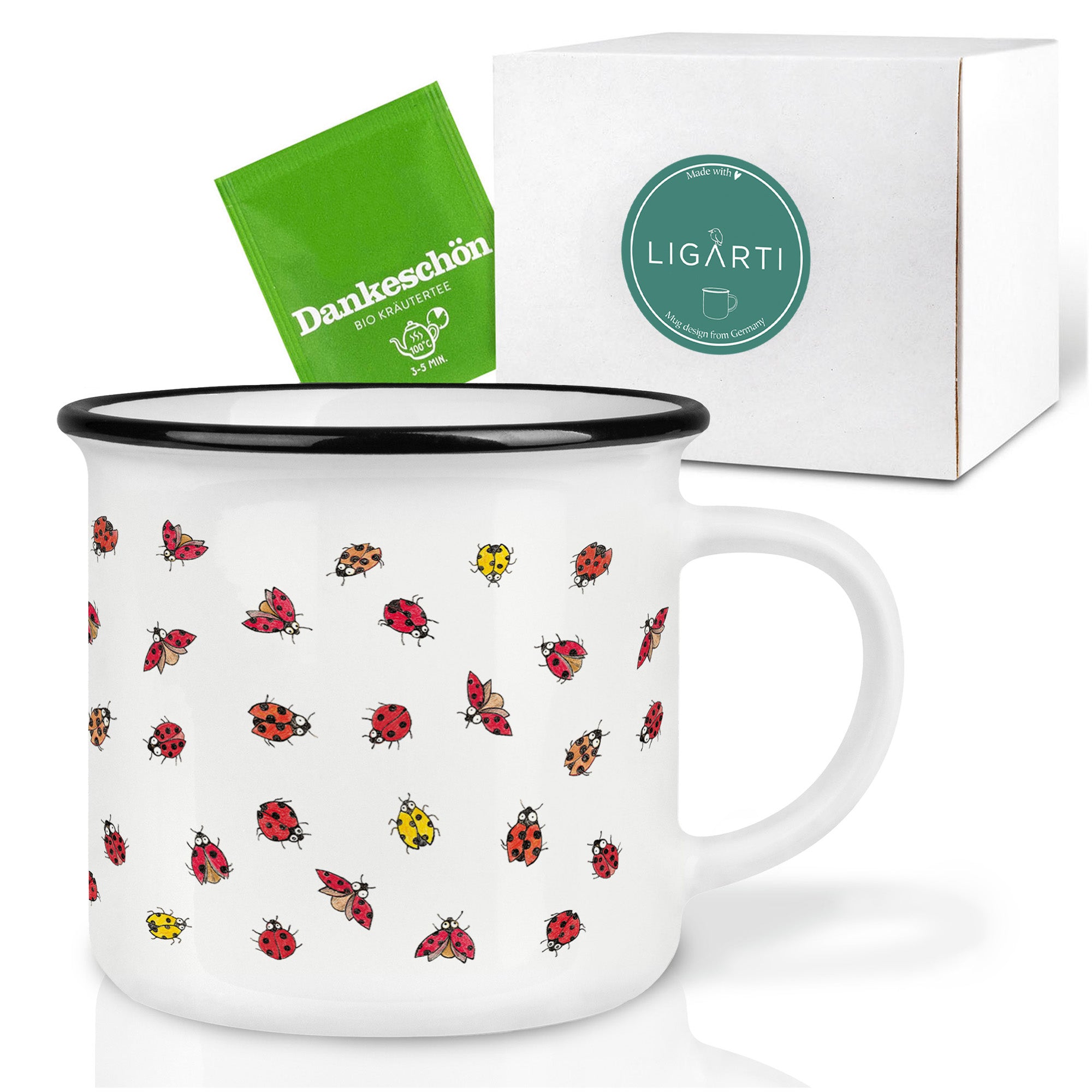 Keramiktasse – Marienkäfer