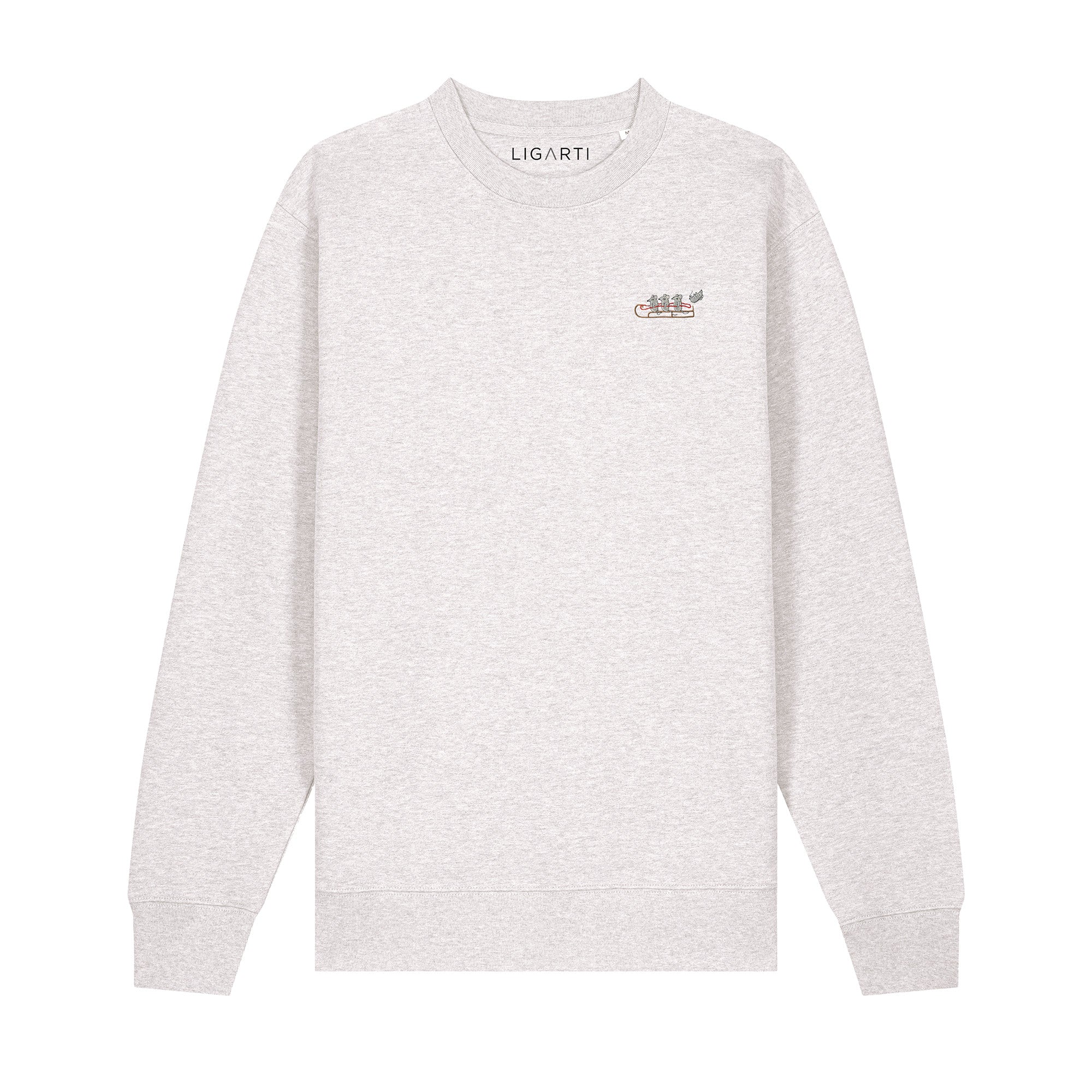 Bestickter Pullover – Mausflug