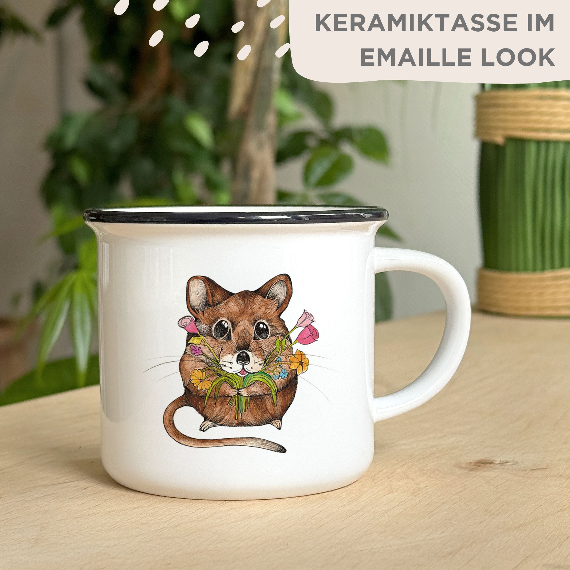 Keramiktasse – Mausstrauß