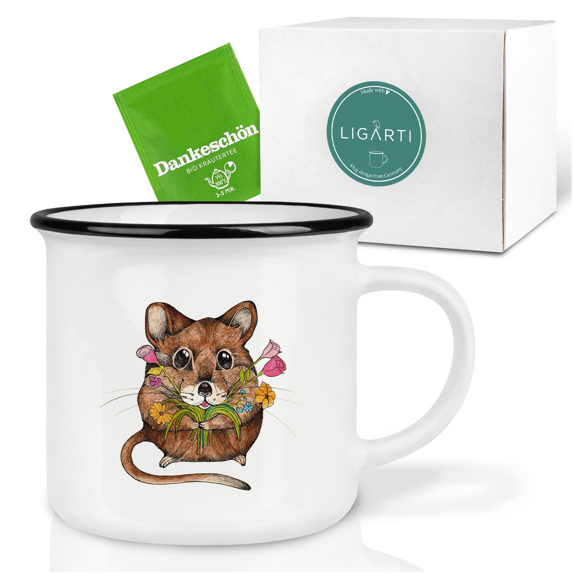 Keramiktasse – Mausstrauß