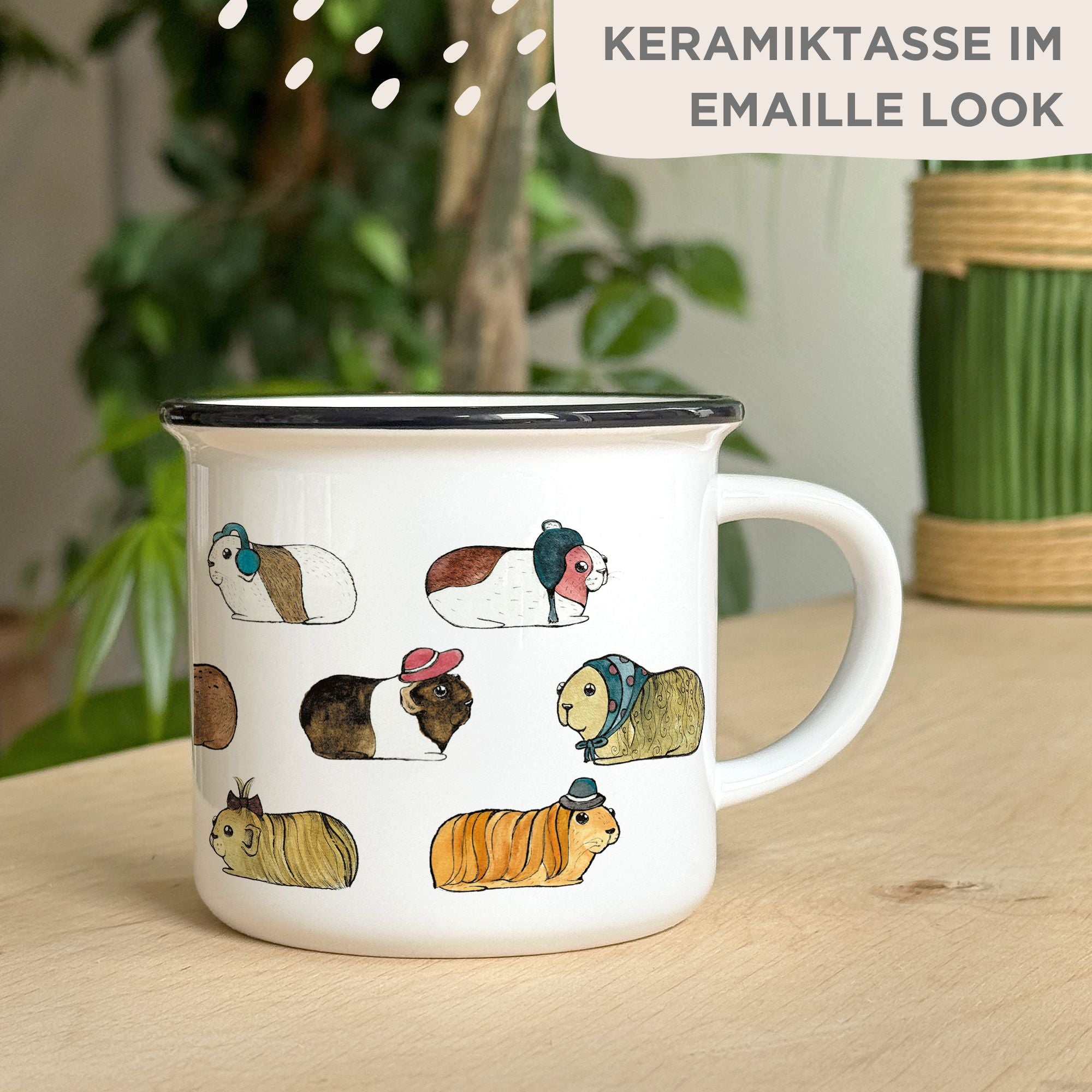Keramiktasse – Meerschweinchen flanieren