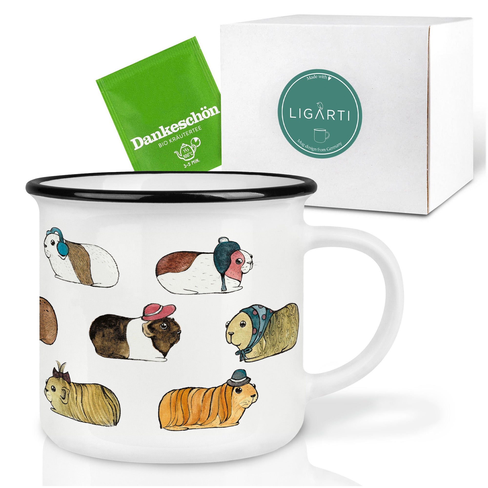 Keramiktasse – Meerschweinchen flanieren