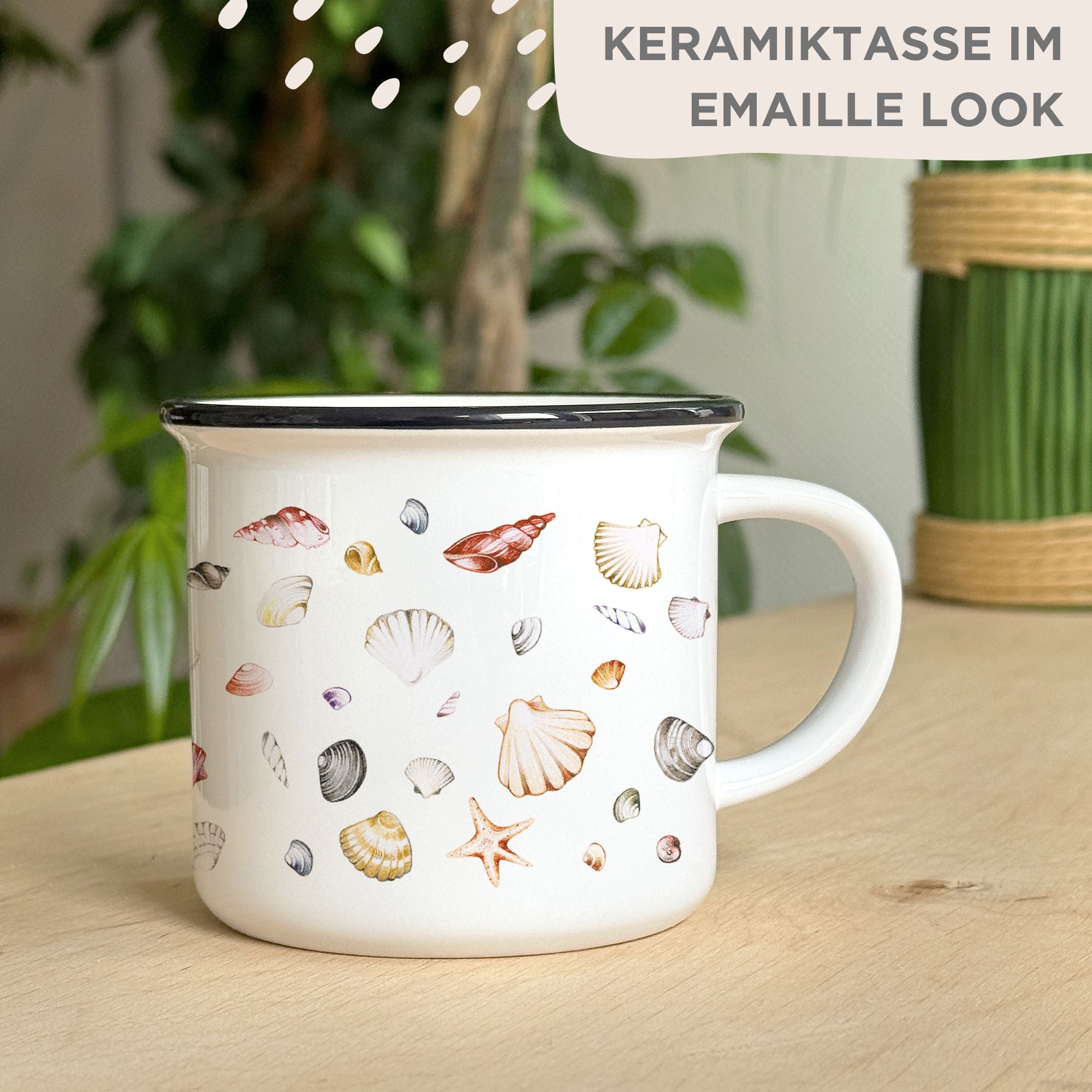 Keramiktasse – Muschelsammlung