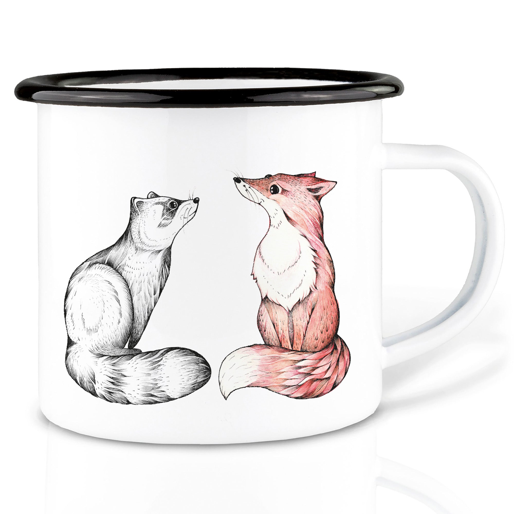 Emaille Tasse – Natalie & Peter