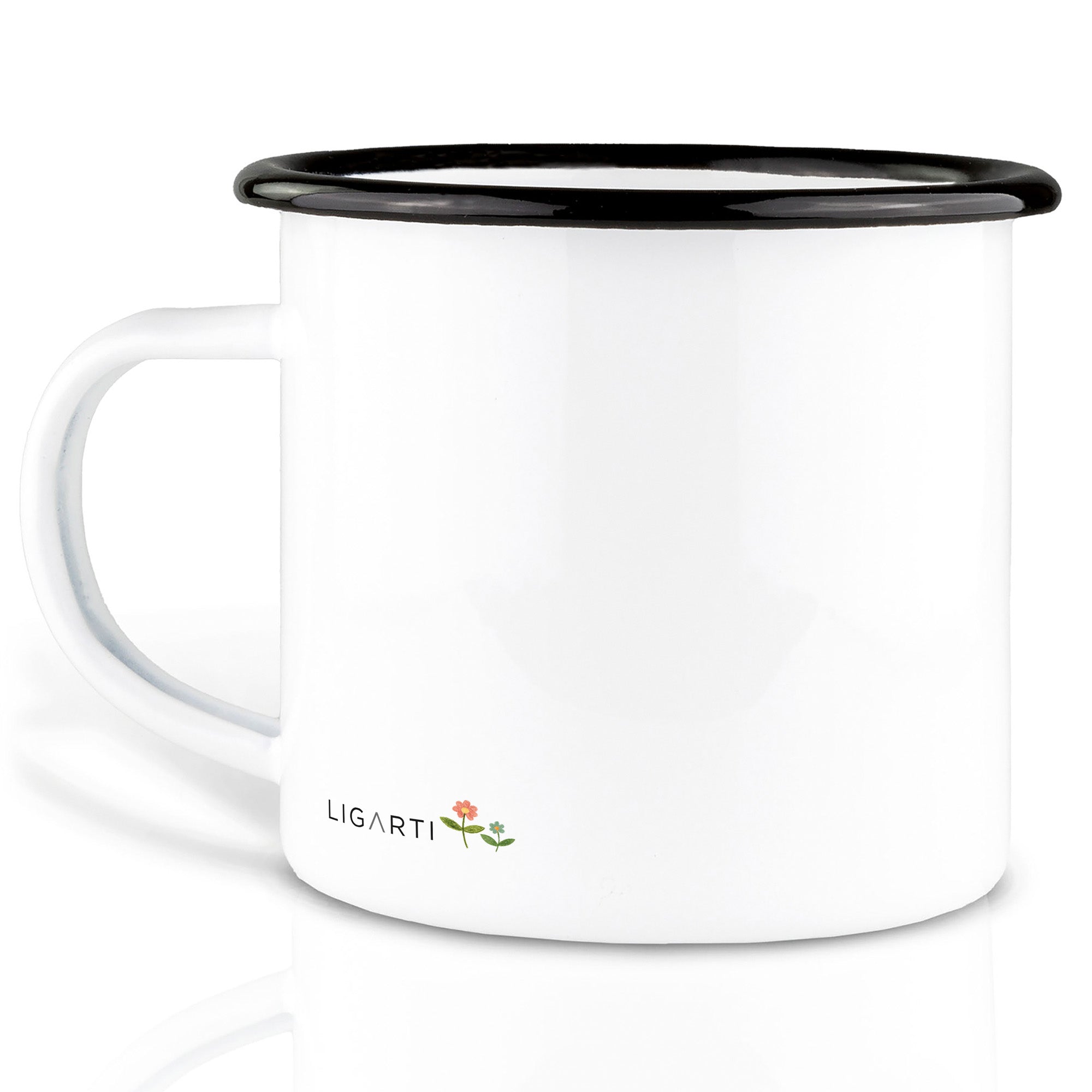 Emaille Tasse – Natalie & Peter