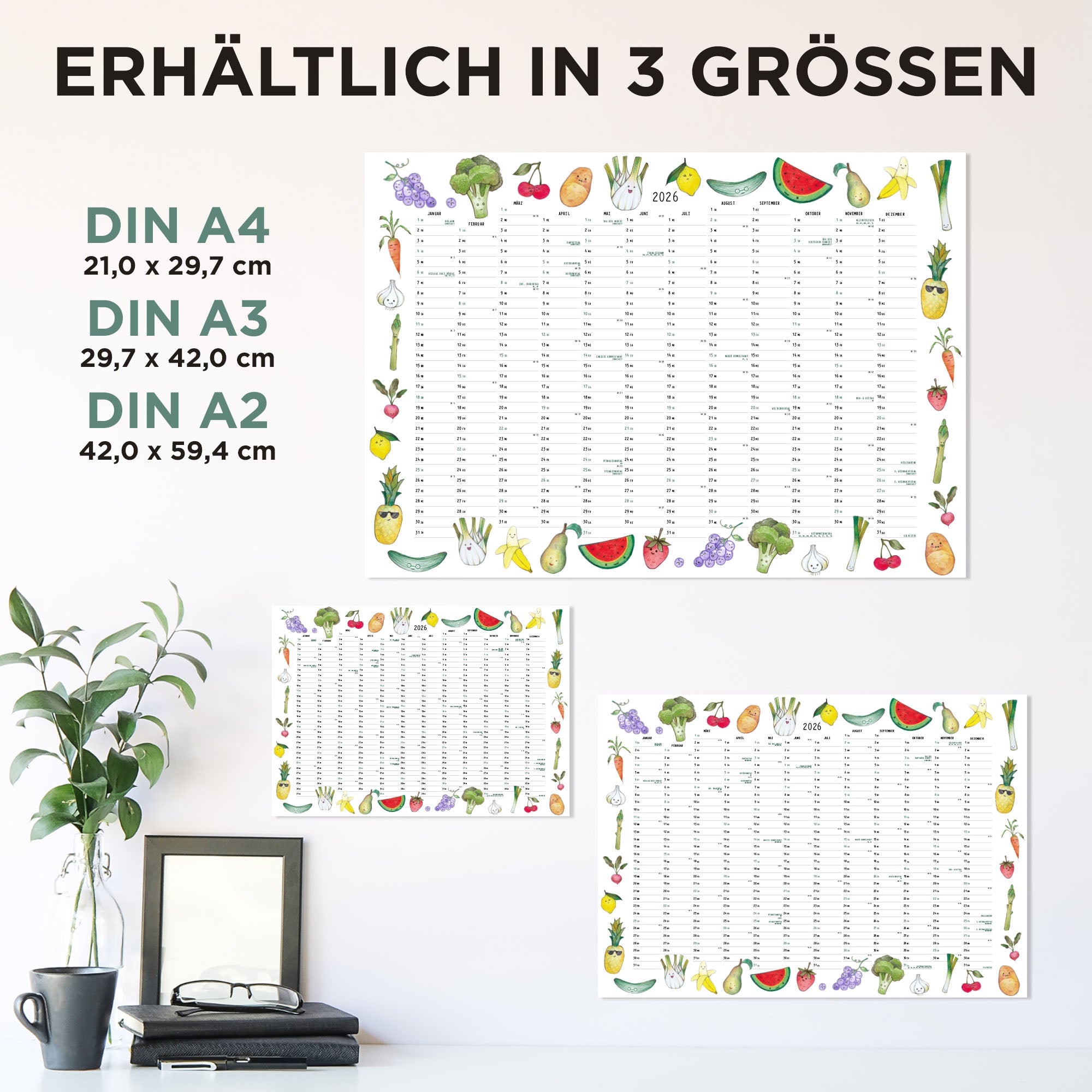 Wandkalender 2026 – Obst & Gemüse