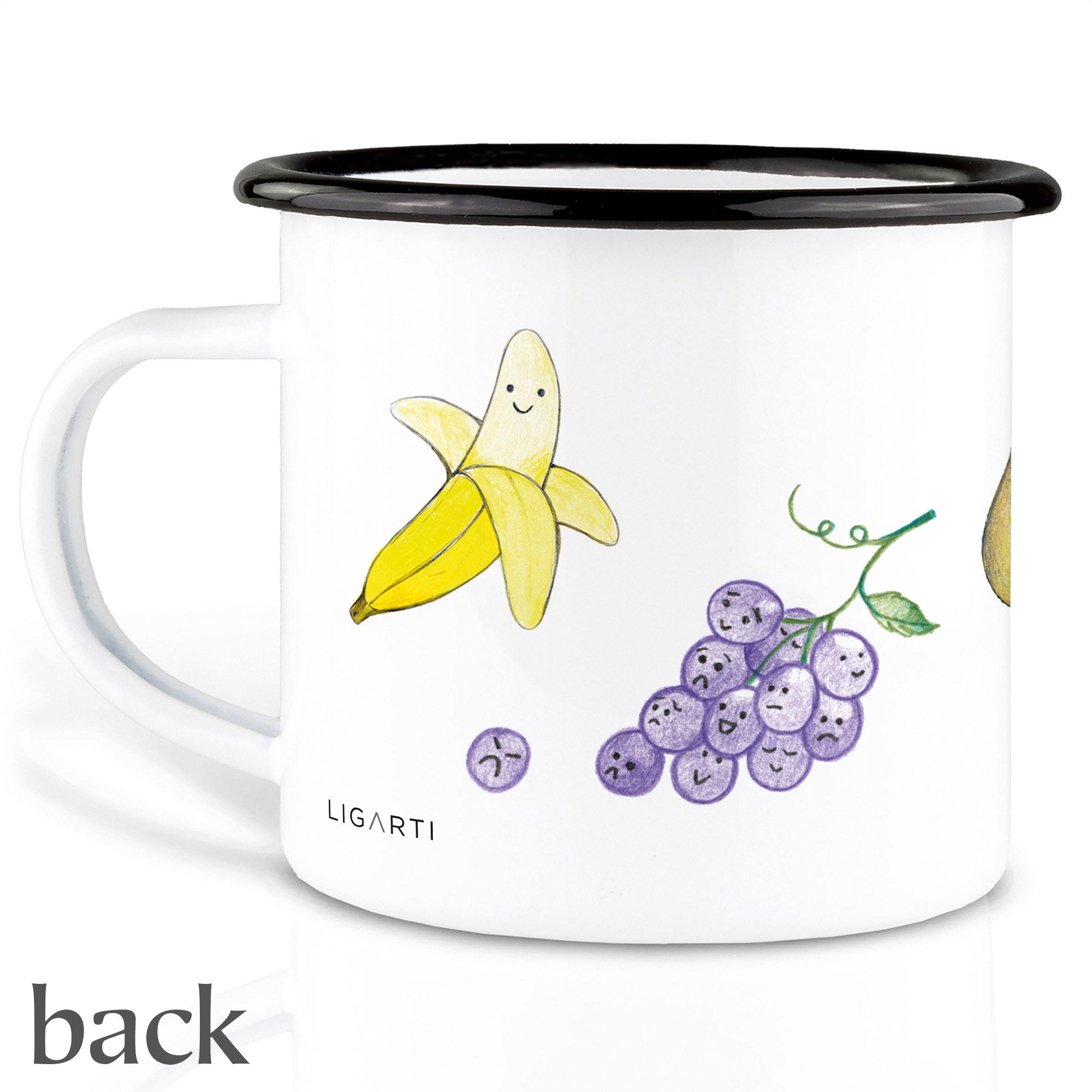 Emaille Tasse – Obstsalat