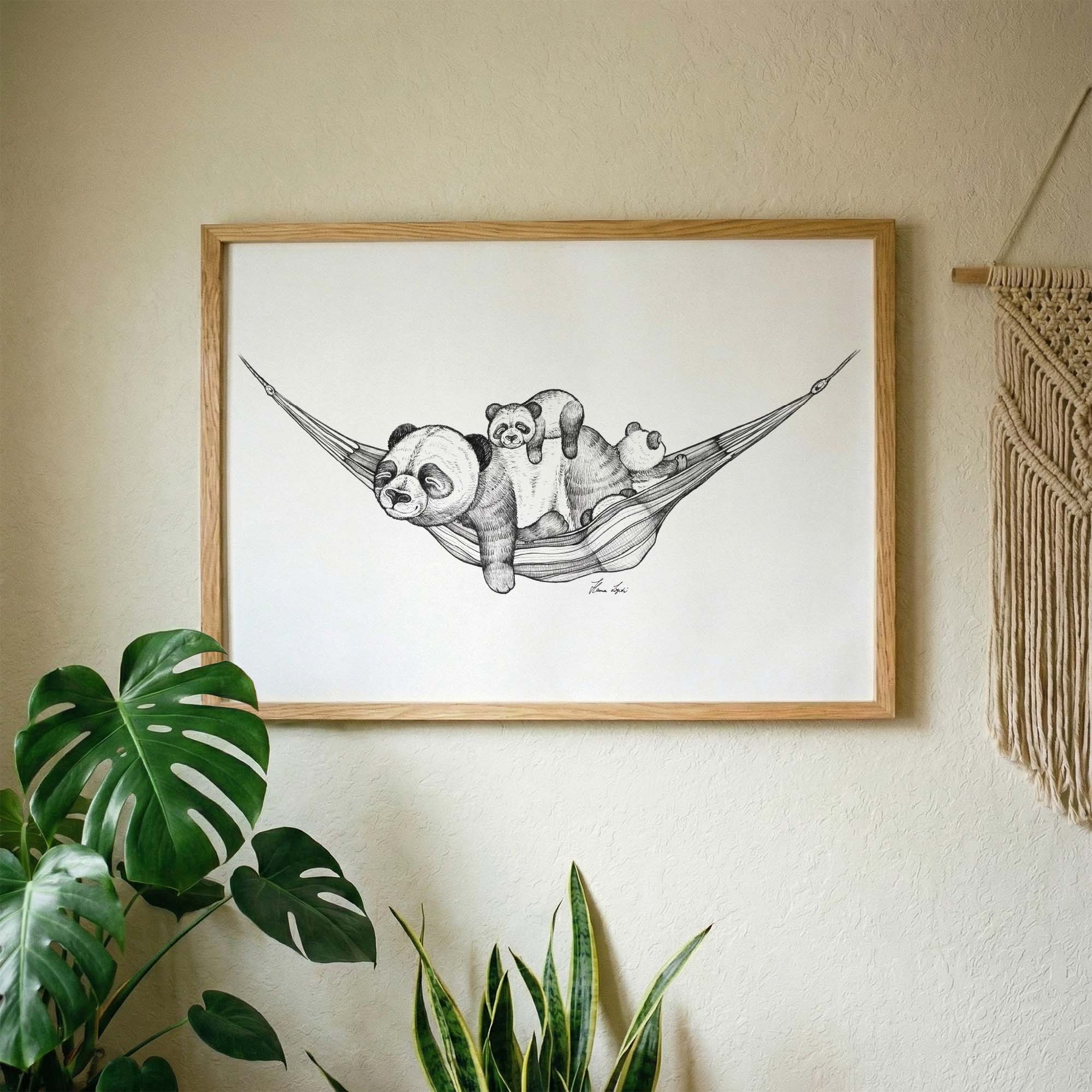 Kunstdruck - Panda Pause