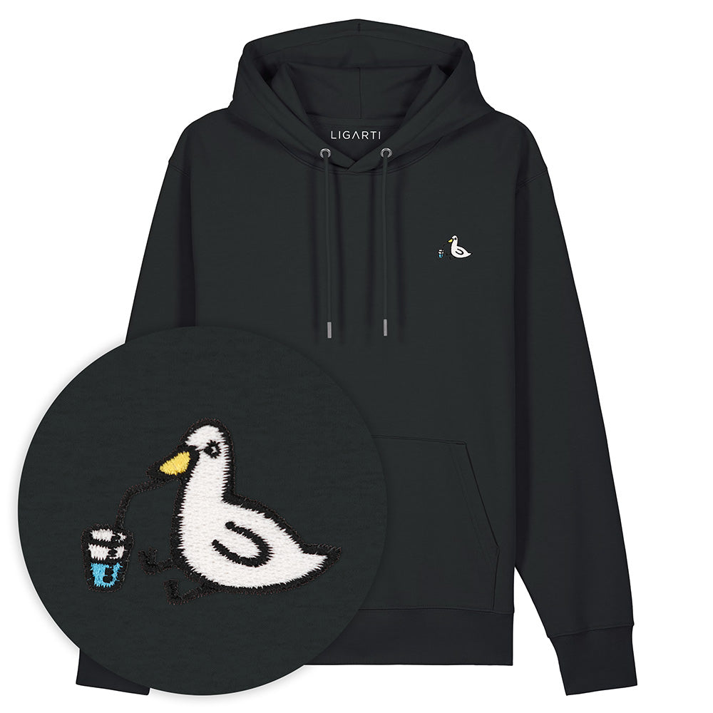 Bestickter Hoodie – Piet die Ente