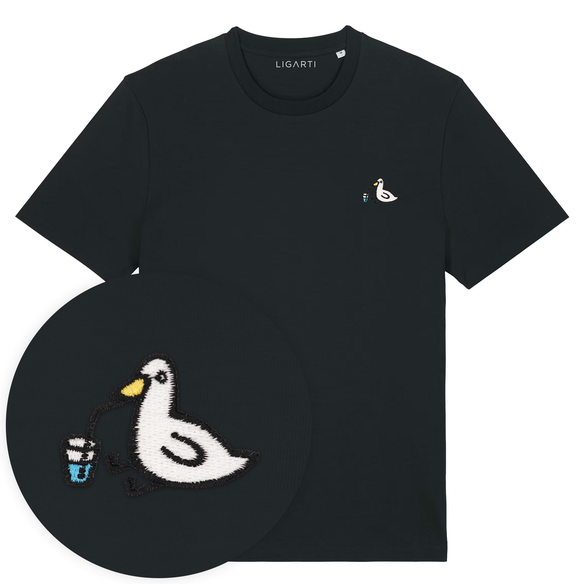Besticktes T-Shirt – Piet die Ente