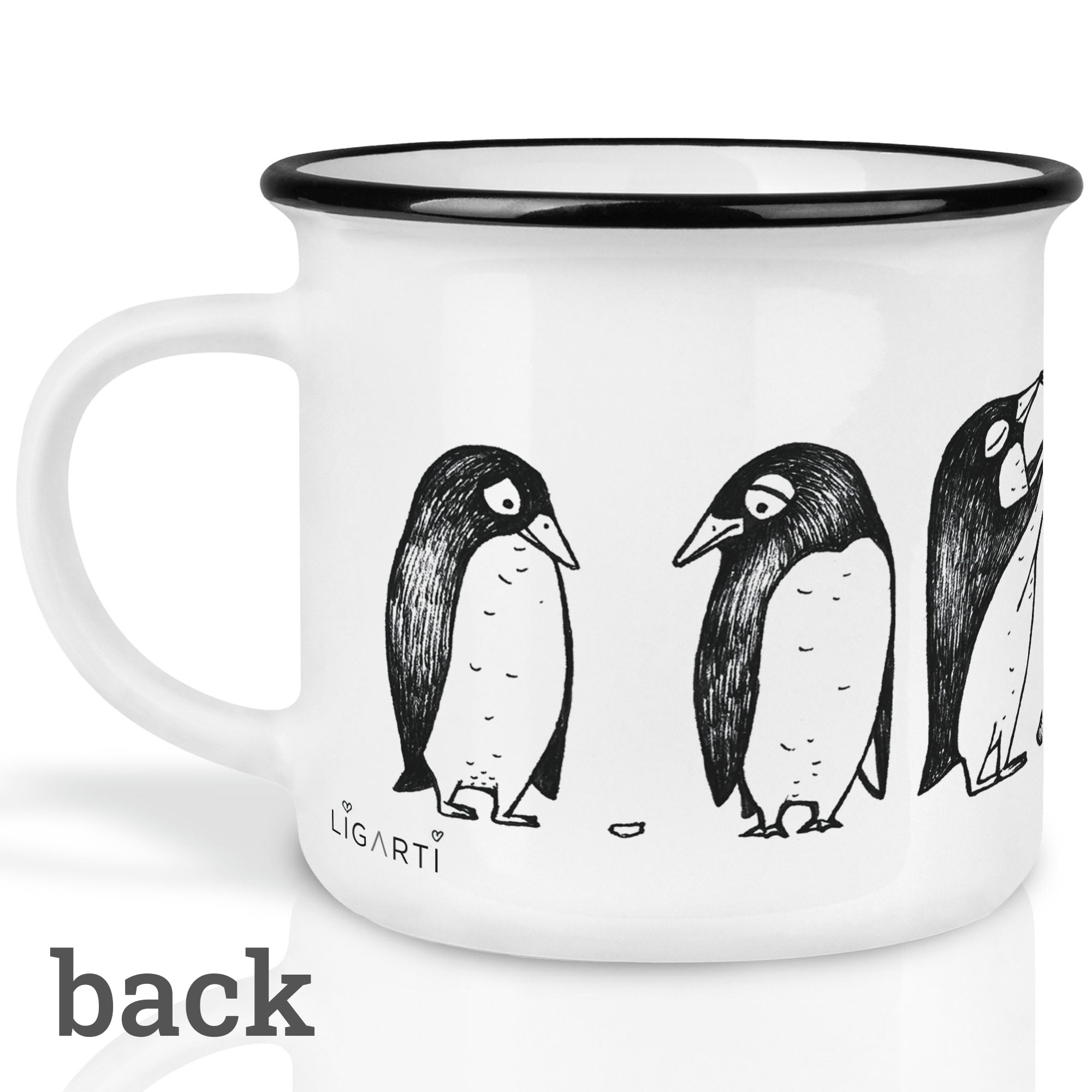 Keramiktasse – Pinguin Love Story