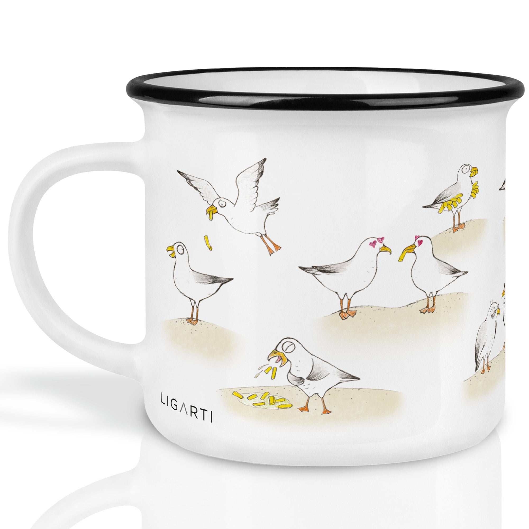 Keramiktasse – Pommesmöwen