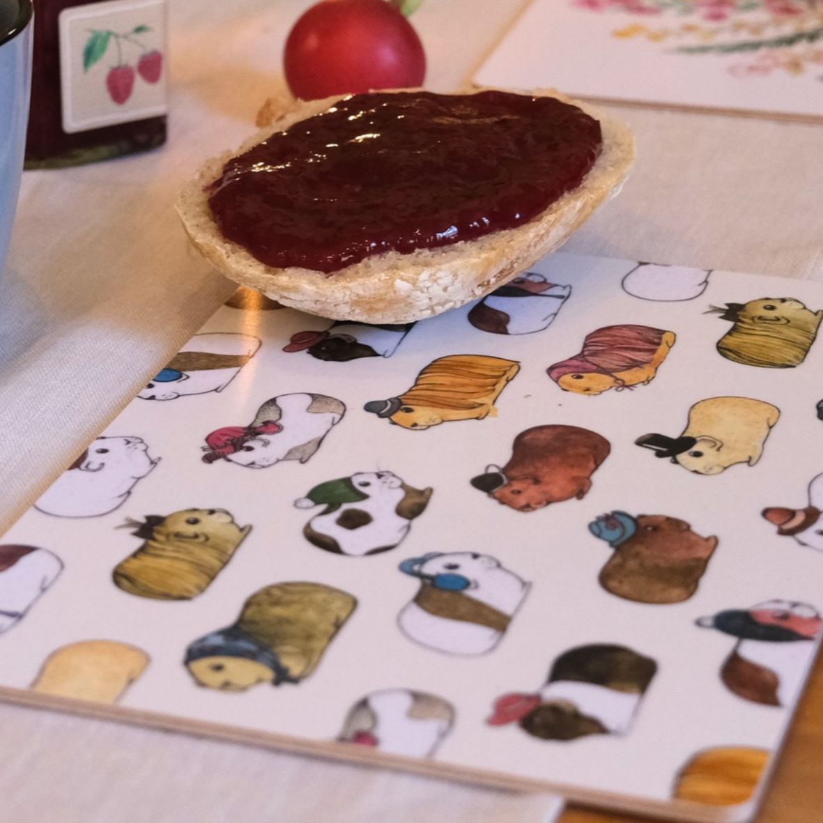 Holzbrettchen - Meerschweinchen flanieren