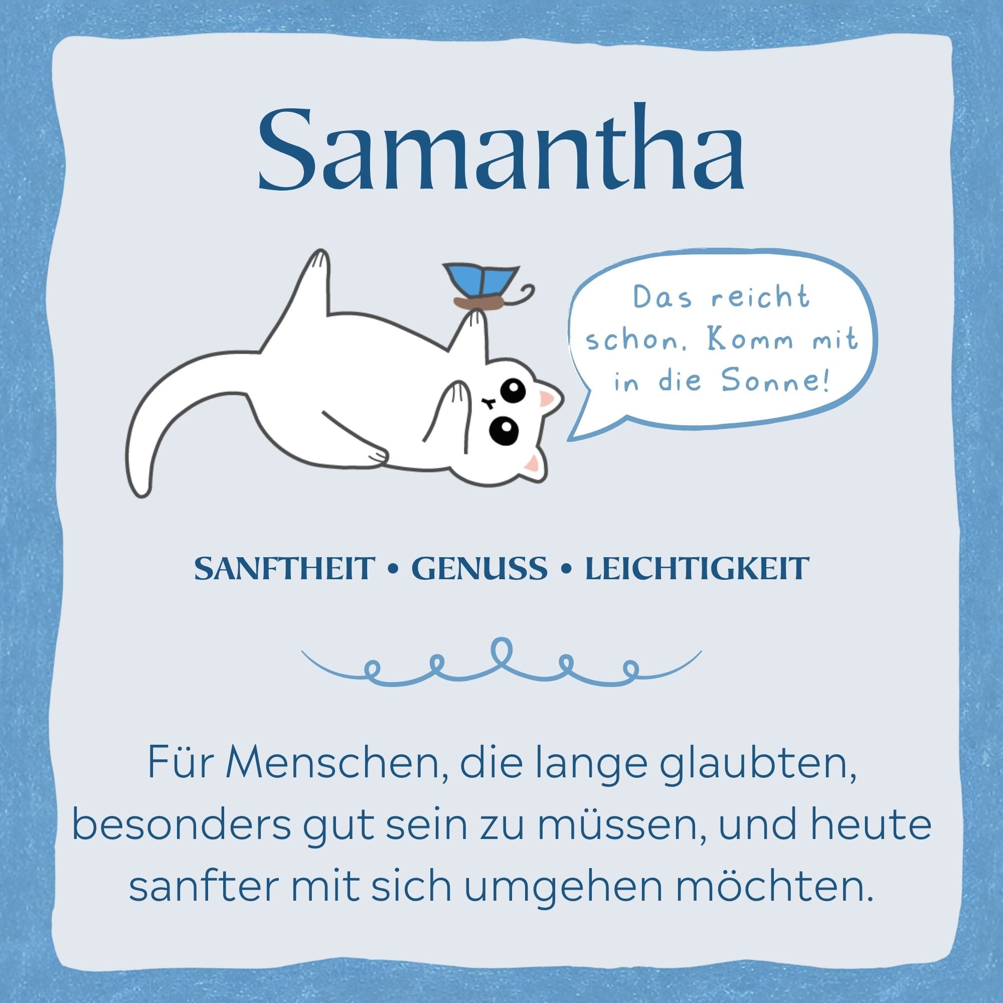 Bestickte Cap – Samantha die Katze