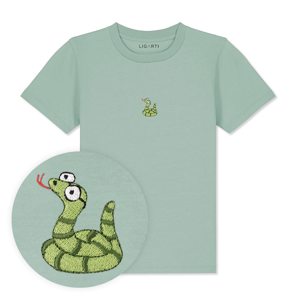 Kindershirt Schorsch die Schlange - Mintgrün