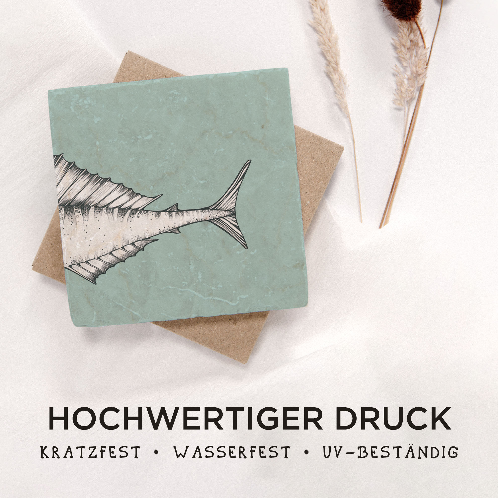Fliesenuntersetzer – Schwertfisch 2