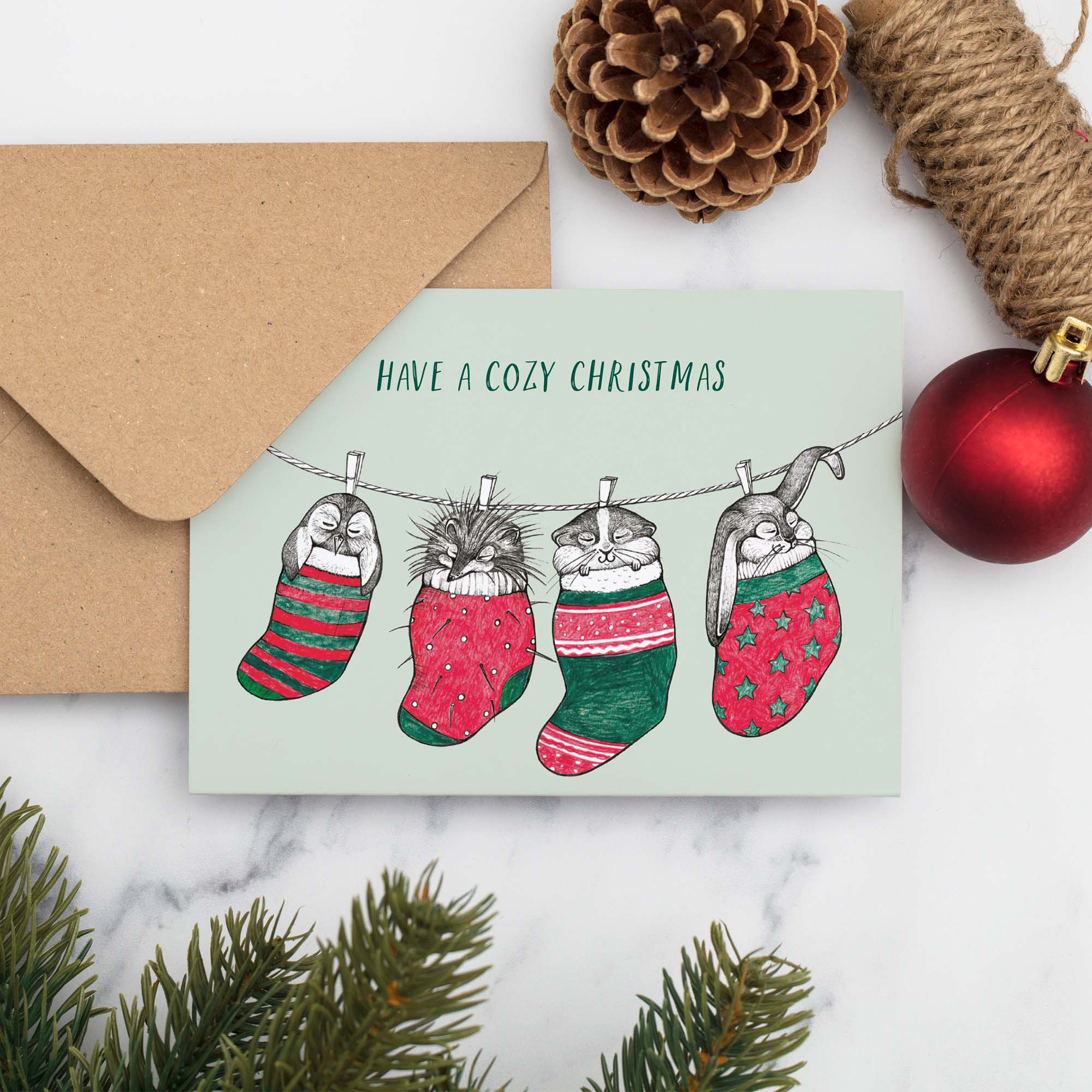 Klappkarte – Sockentiere