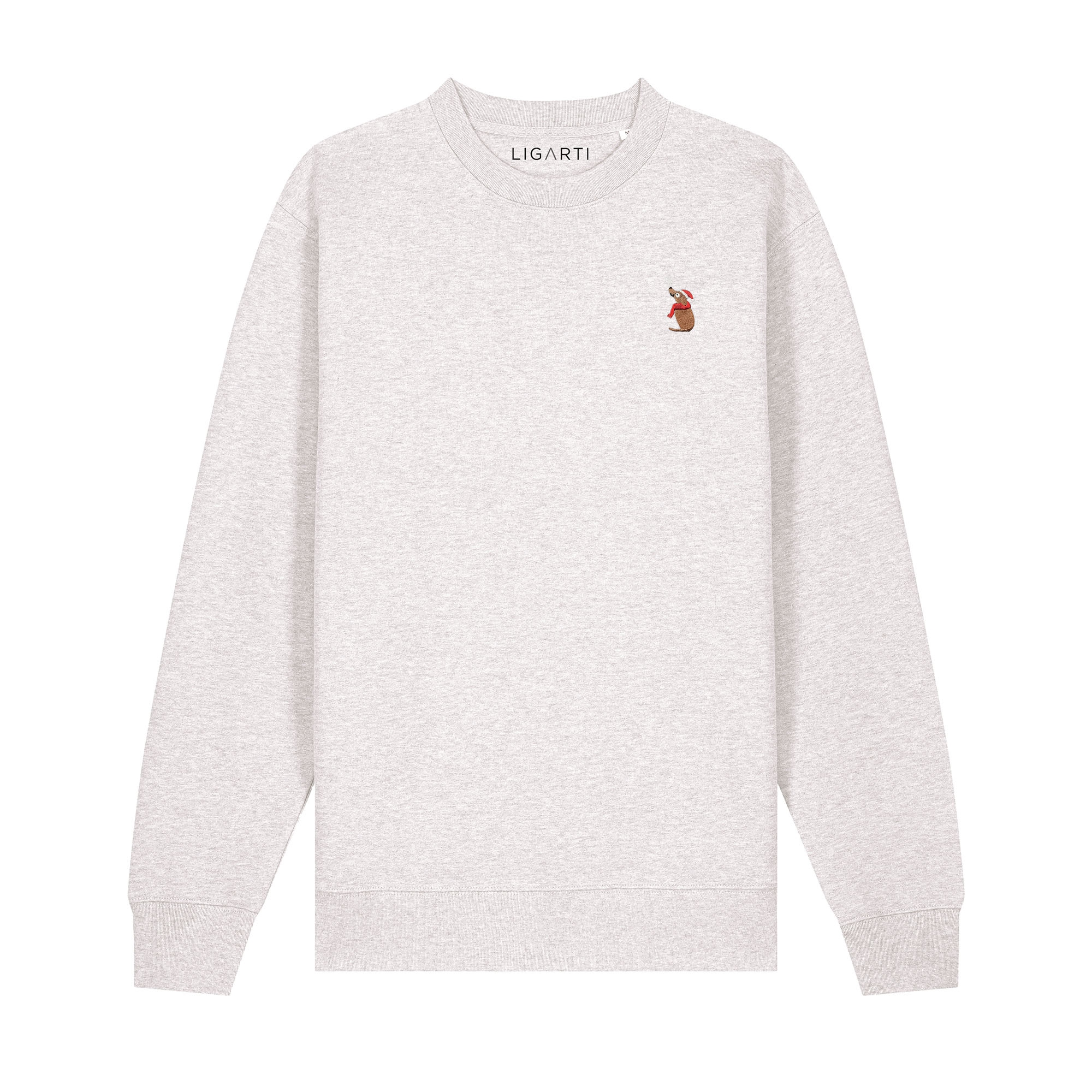 Bestickter Pullover – Thomas der Weihnachtshund