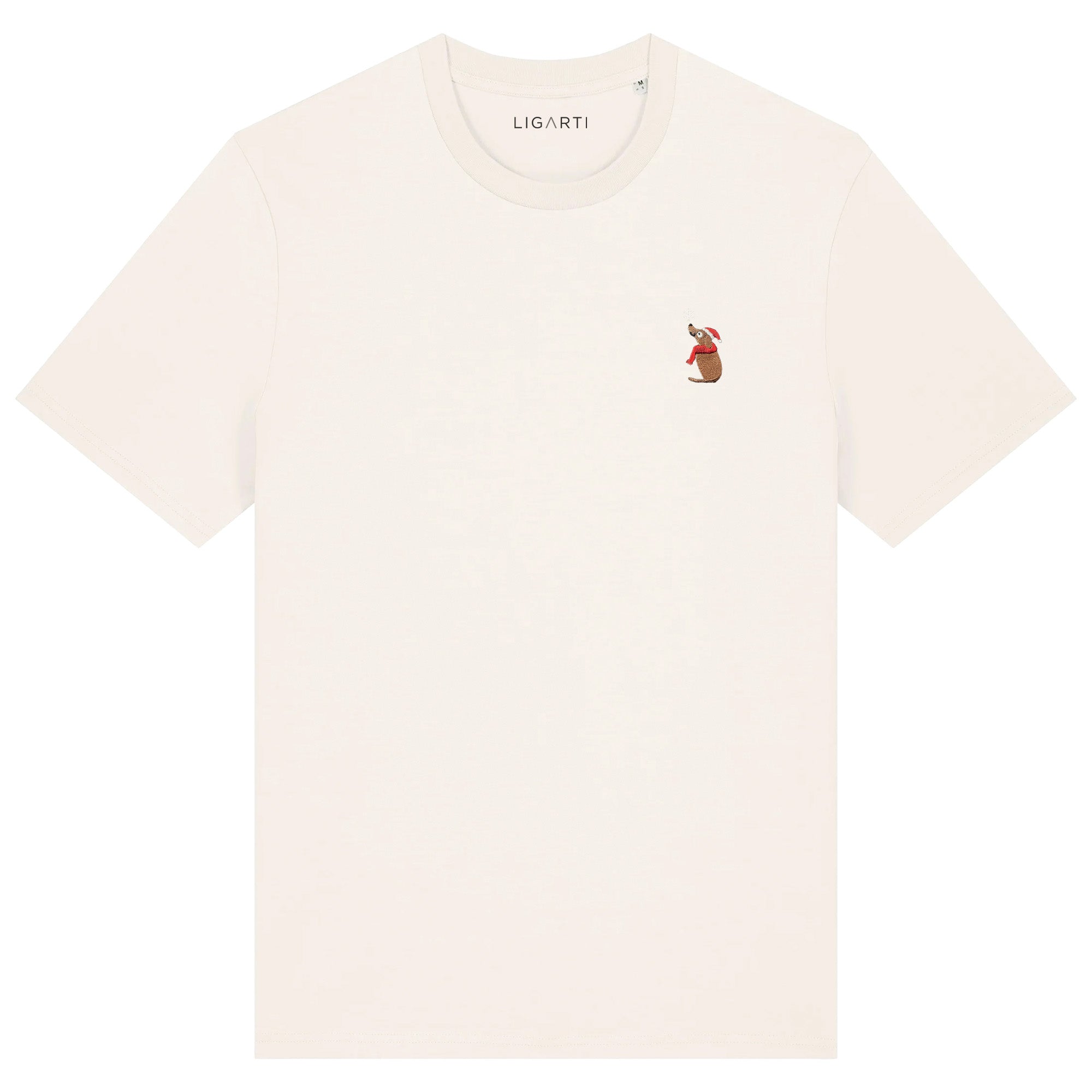 Besticktes T-Shirt – Thomas der Weihnachtshund