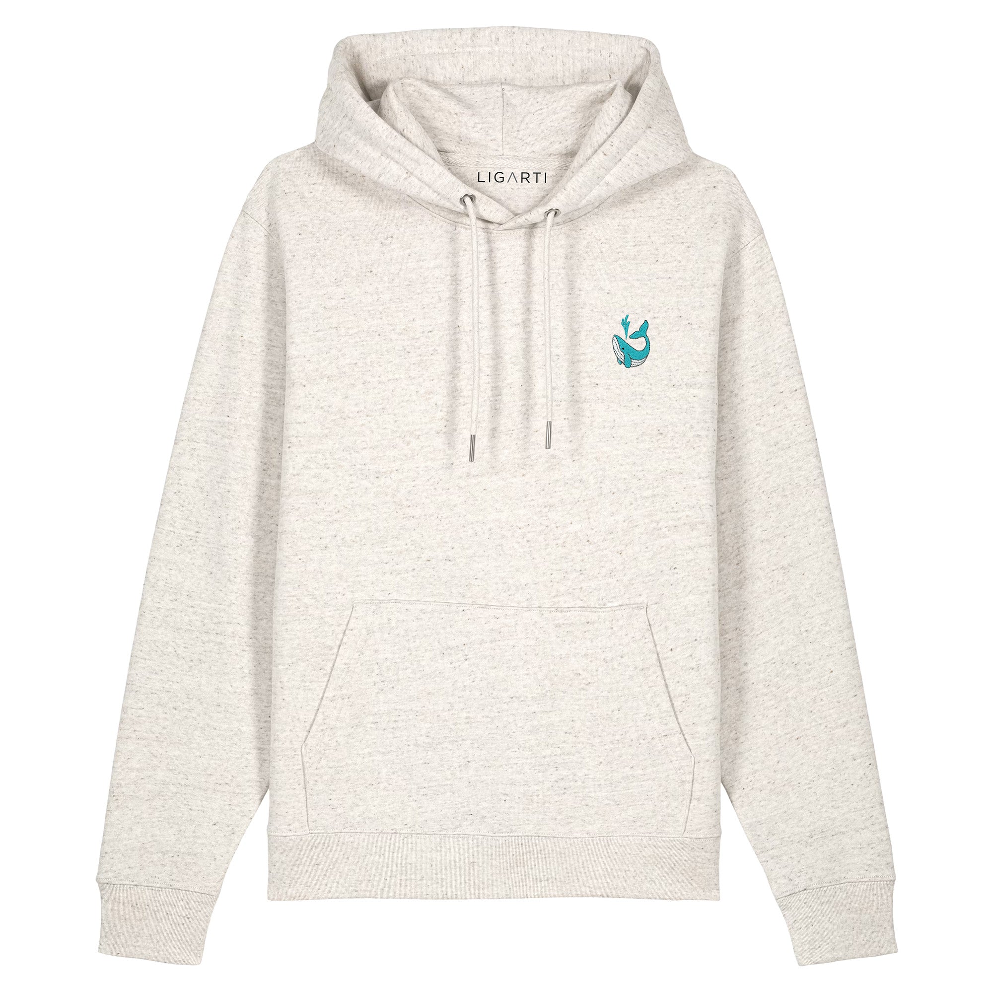 Bestickter Hoodie – Walter der Wal