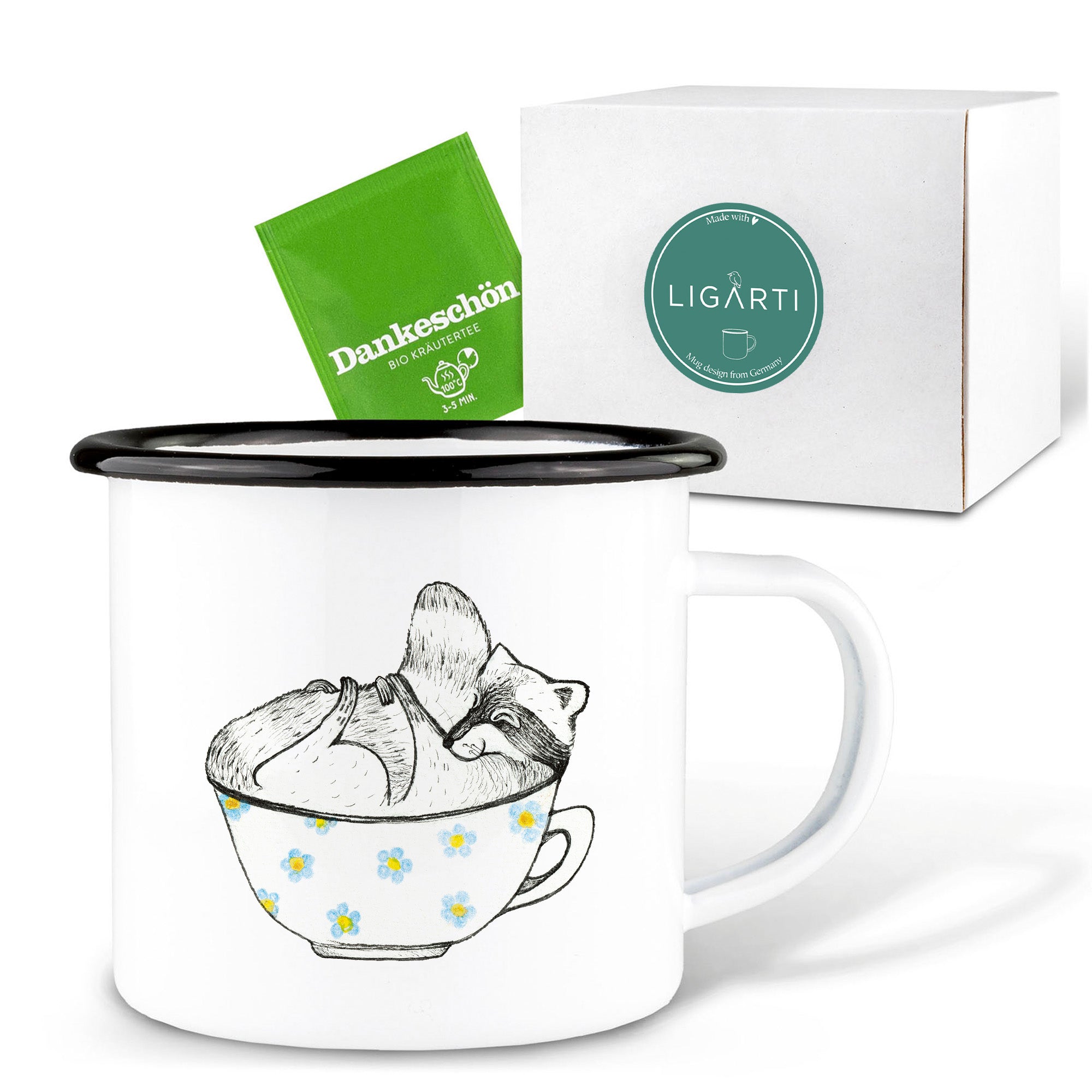 Emaille Tasse – Wildbärentee