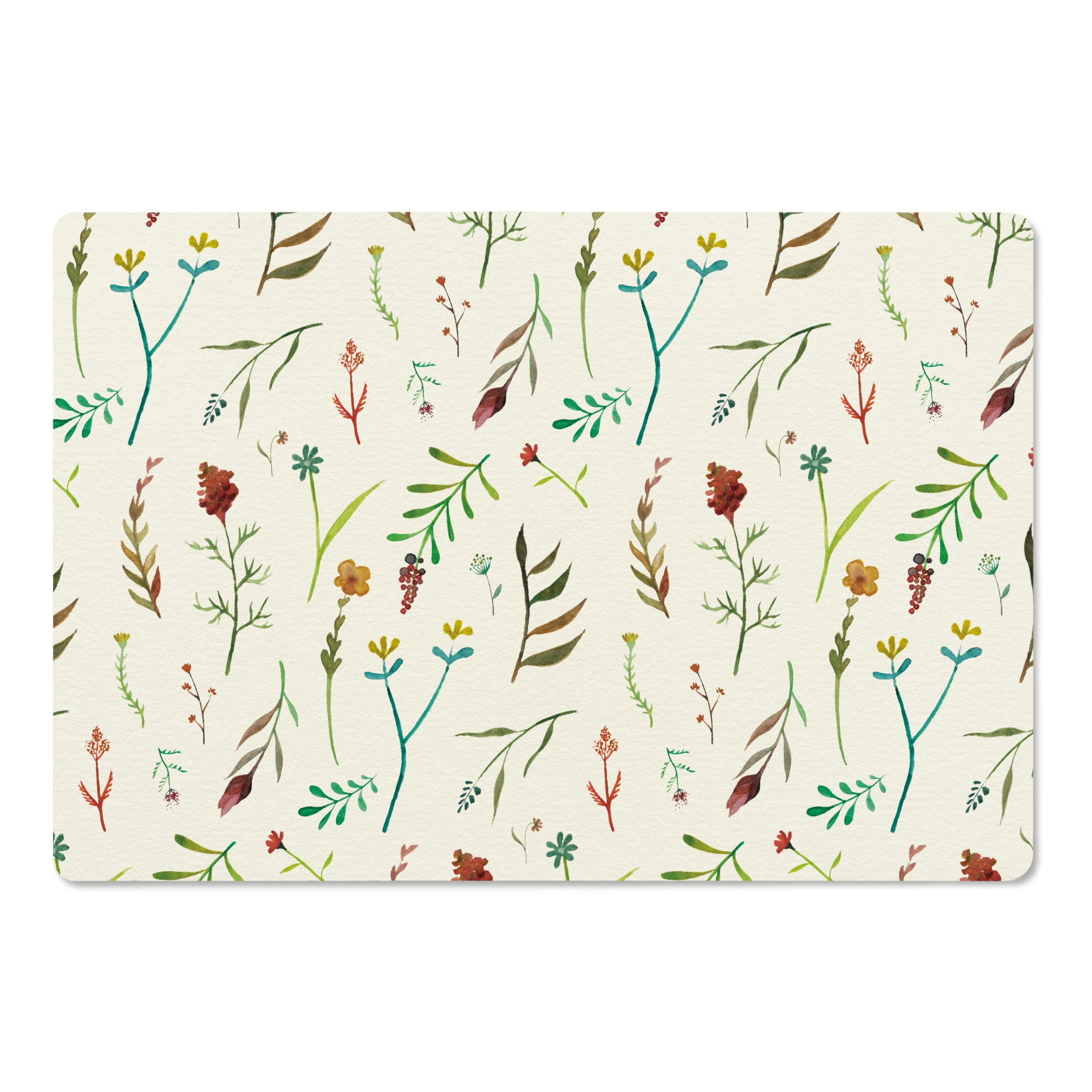 Holzbrettchen „Wildblumendurcheinander“ mit handgezeichnetem Wildblumen-Motiv von Hanna Ligeti