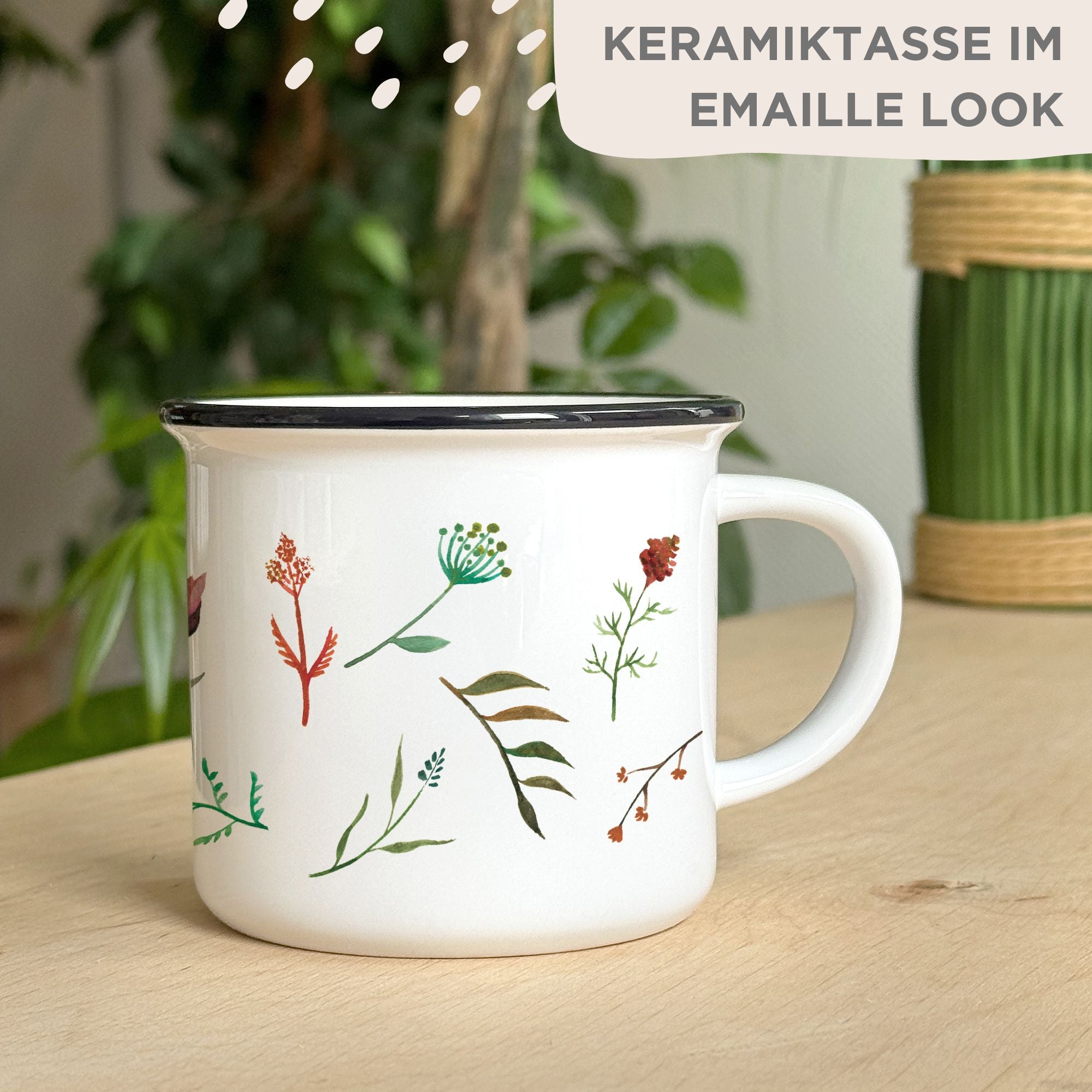Keramiktasse – Wildblumendurcheinander
