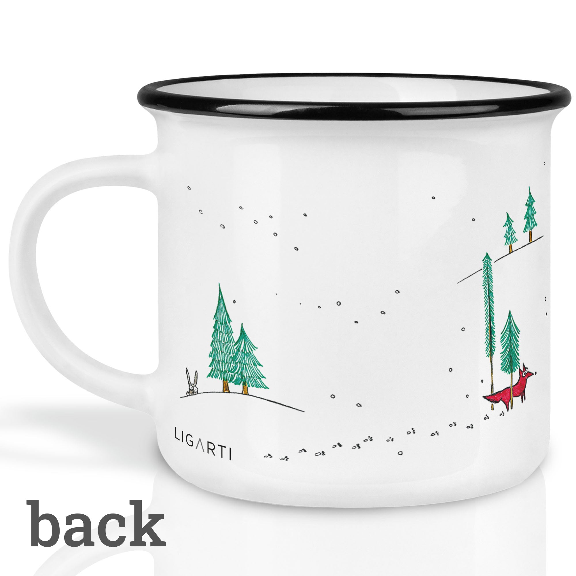 Keramiktasse – Winterfüchse