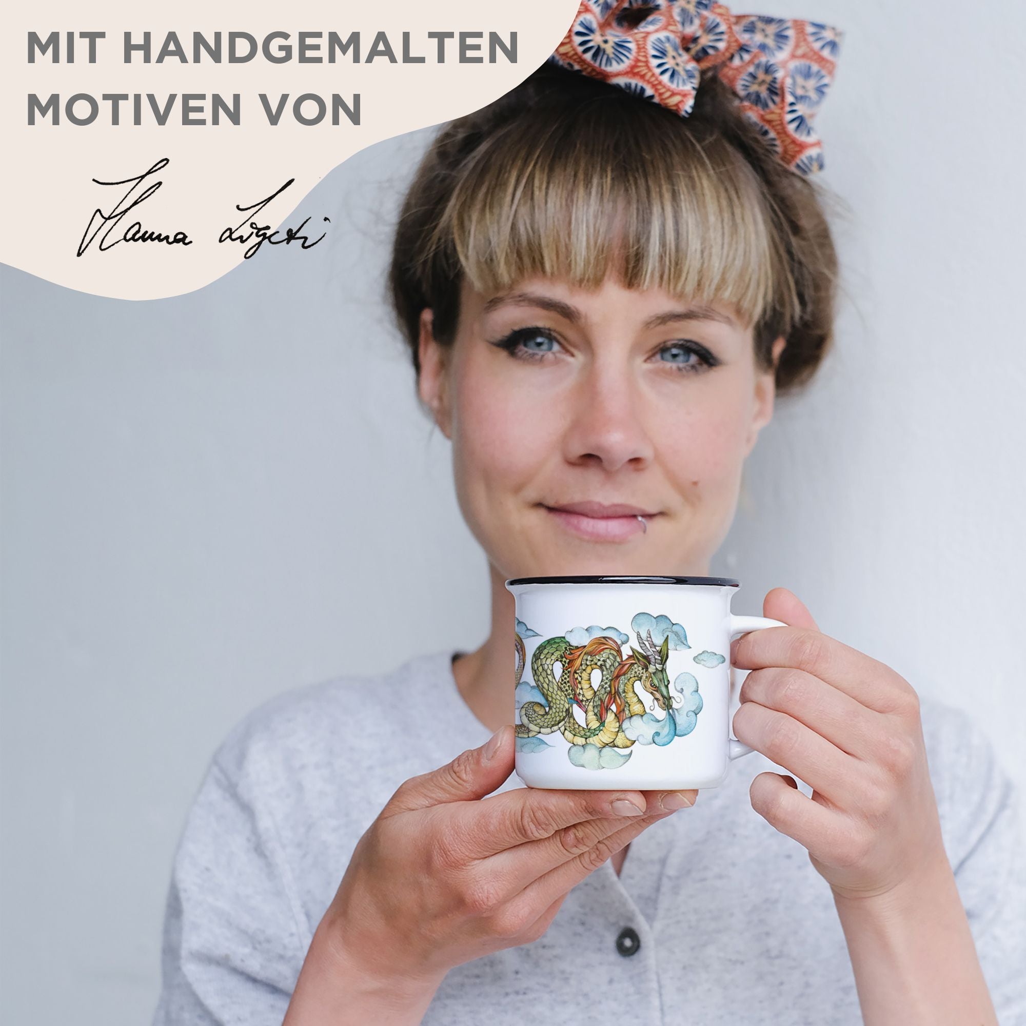 Keramiktasse – Wolkendrache