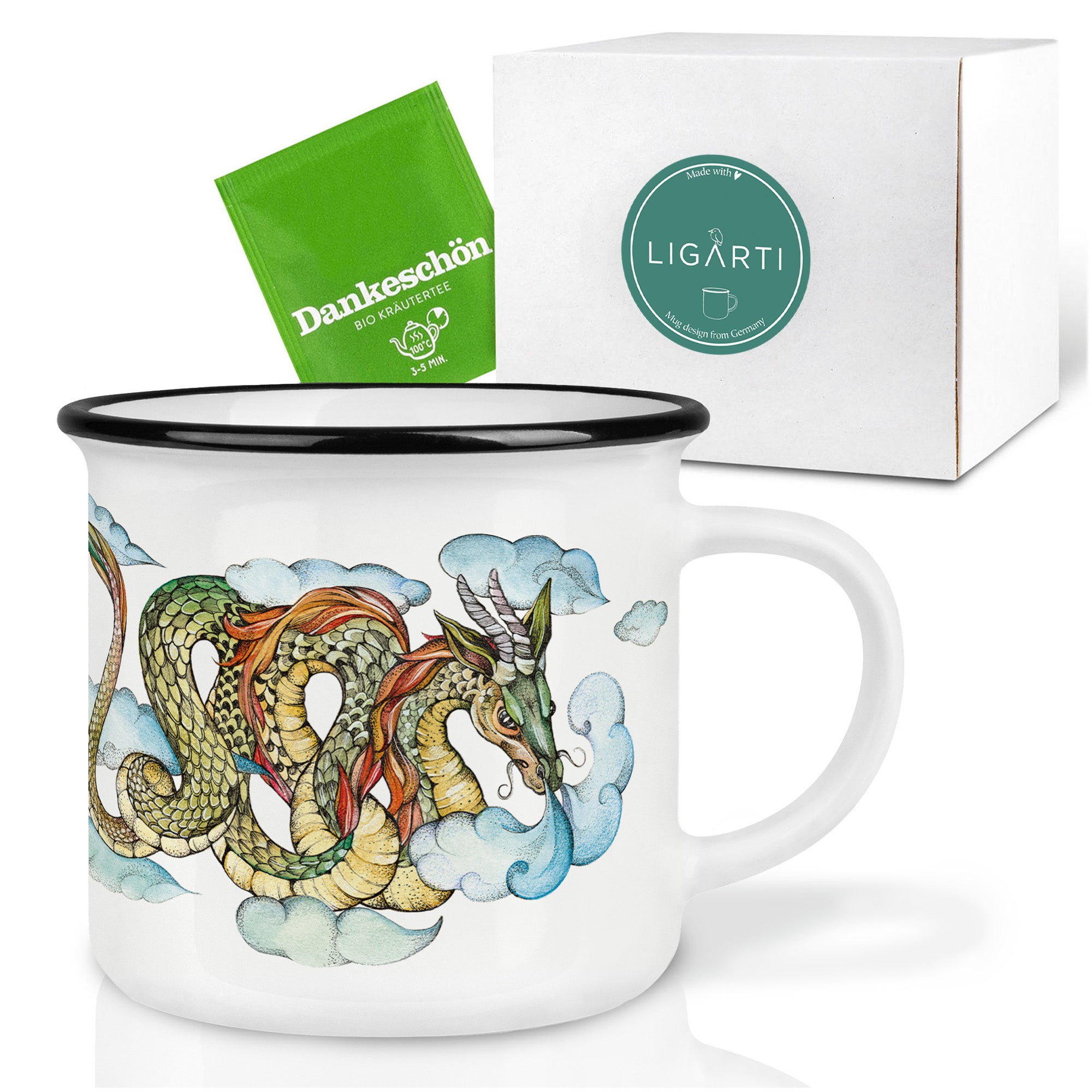 Keramiktasse – Wolkendrache
