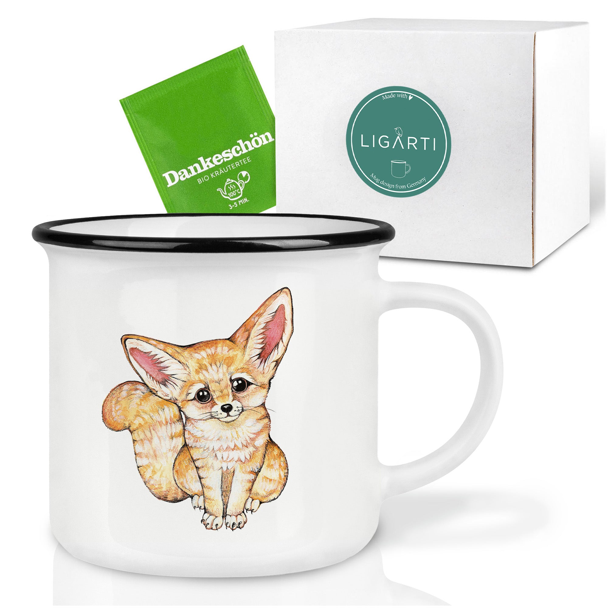 Keramiktasse – Wüstenfuchs