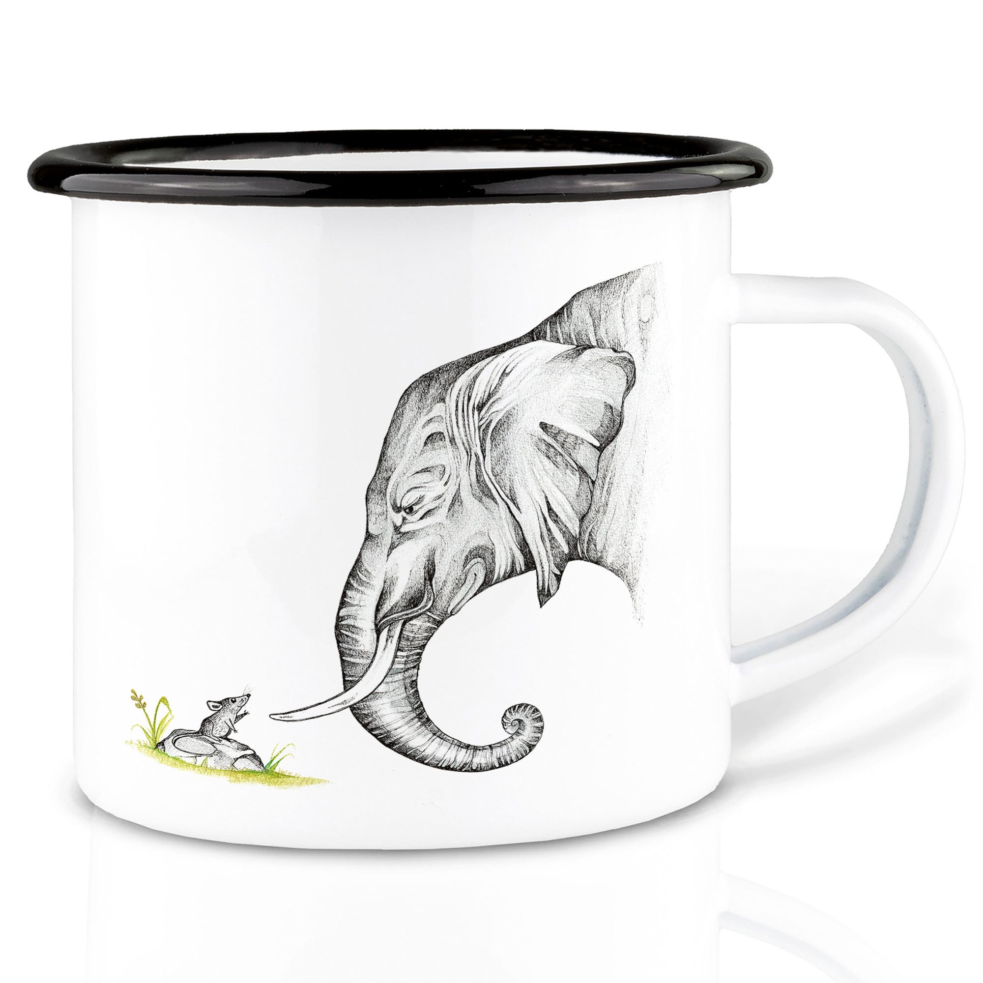 Emaille Tasse – Zutrauen