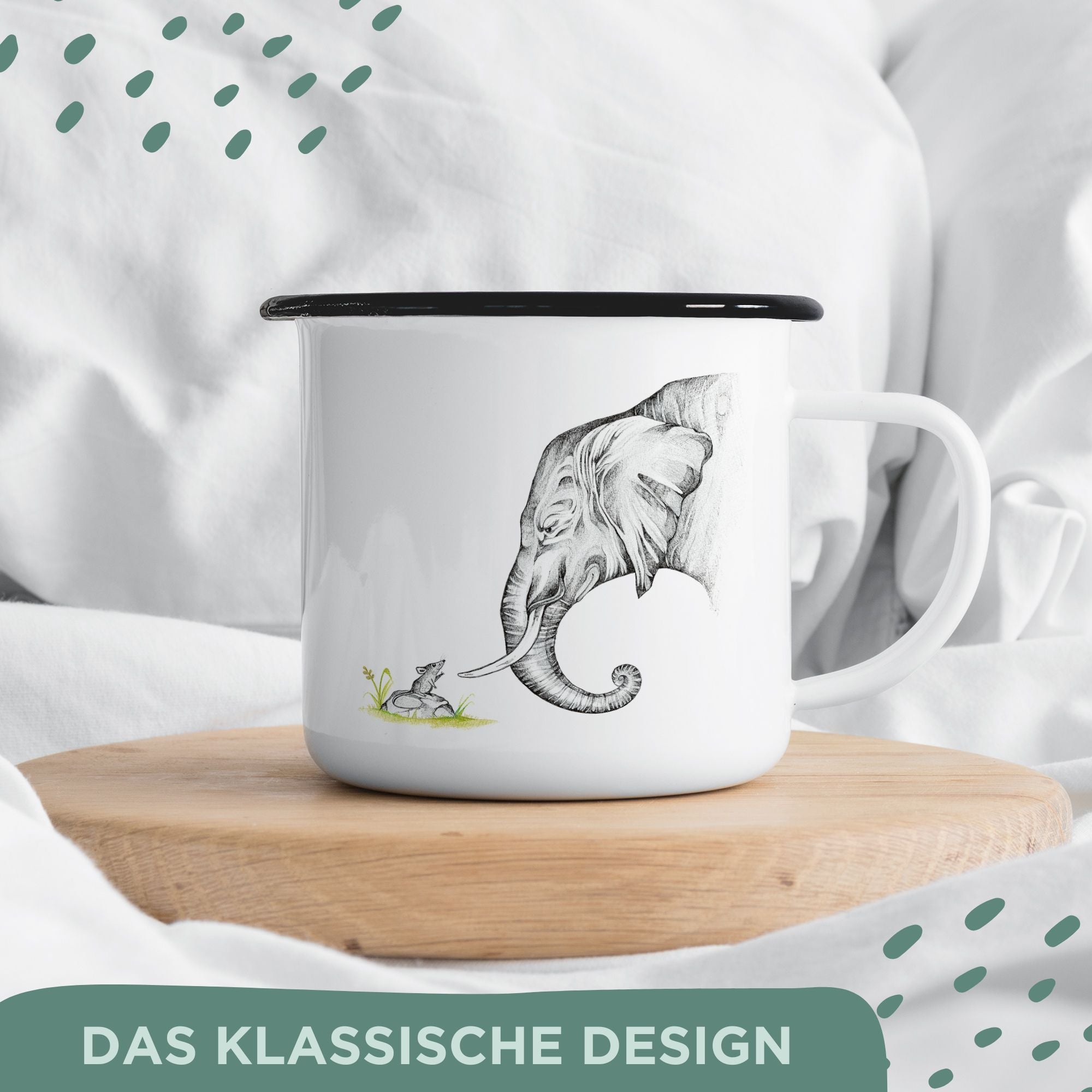 Emaille Tasse – Zutrauen
