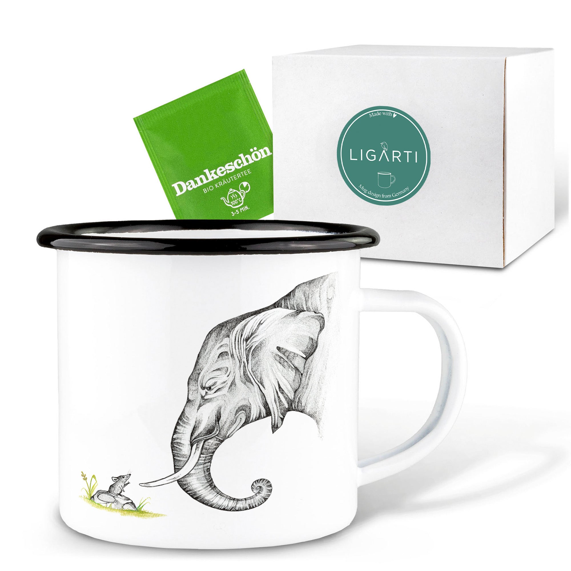Emaille Tasse – Zutrauen