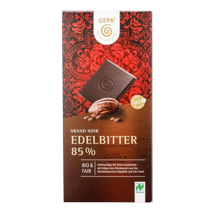 Bio Edelbitter 85 % Schokolade (vegan) mit Ligarti Motiv deiner Wahl