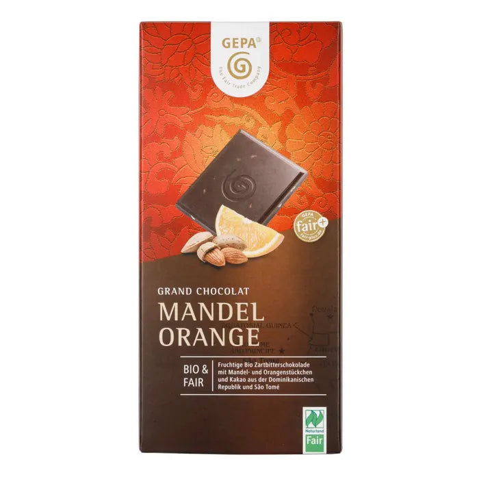 Bio Schokolade Mandel Orange mit Ligarti Motiv deiner Wahl