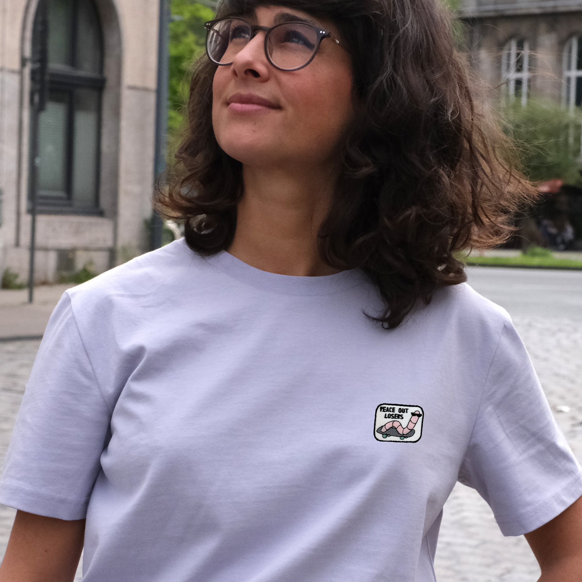 Embroidered T-Shirt – Ollie the Skater Worm