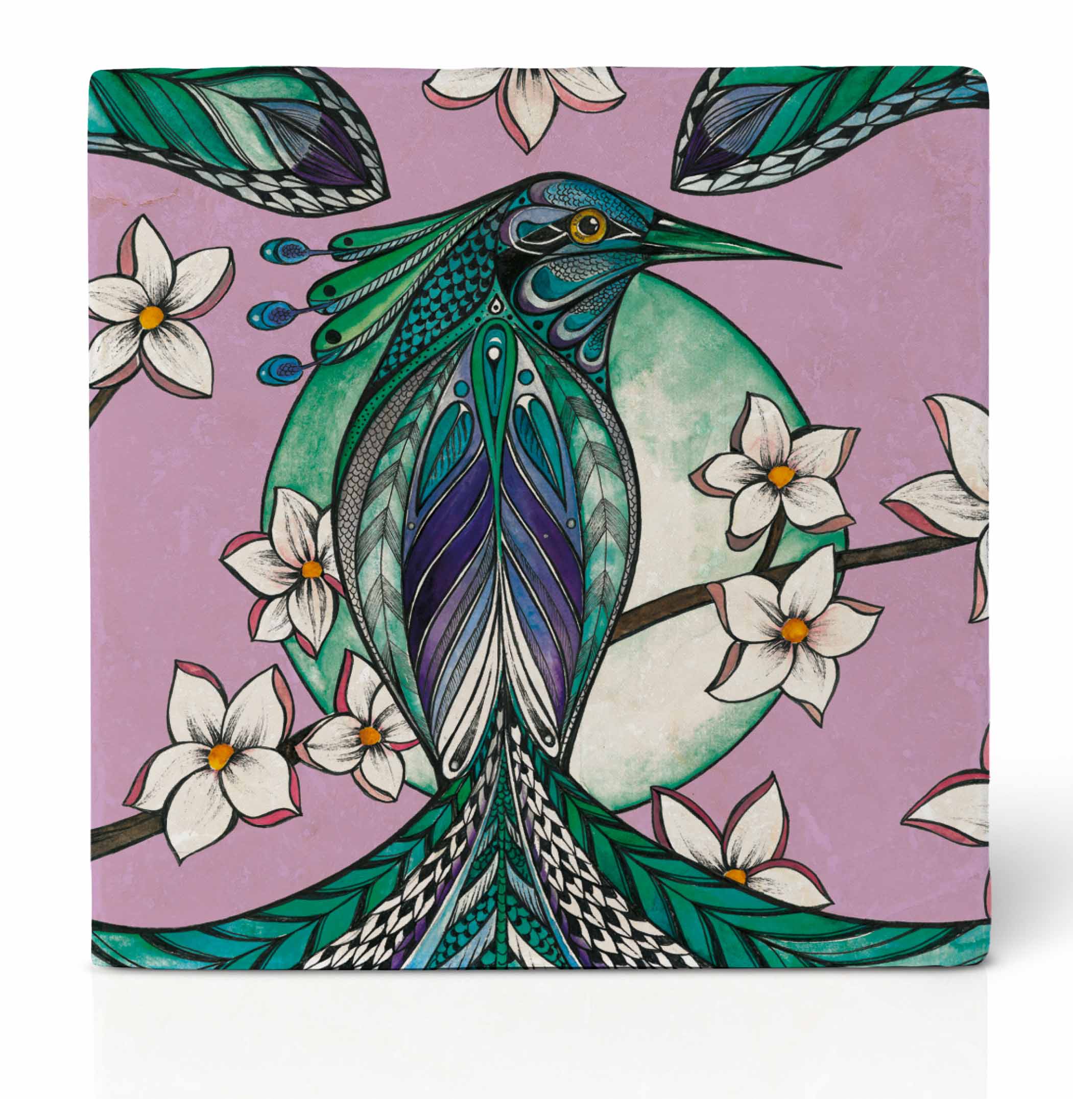 Tile Coasters - Set of 3 - Birds of Paradise