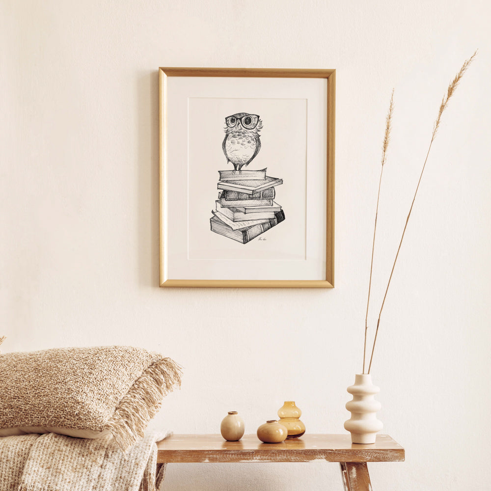 Art Print - Book Owl