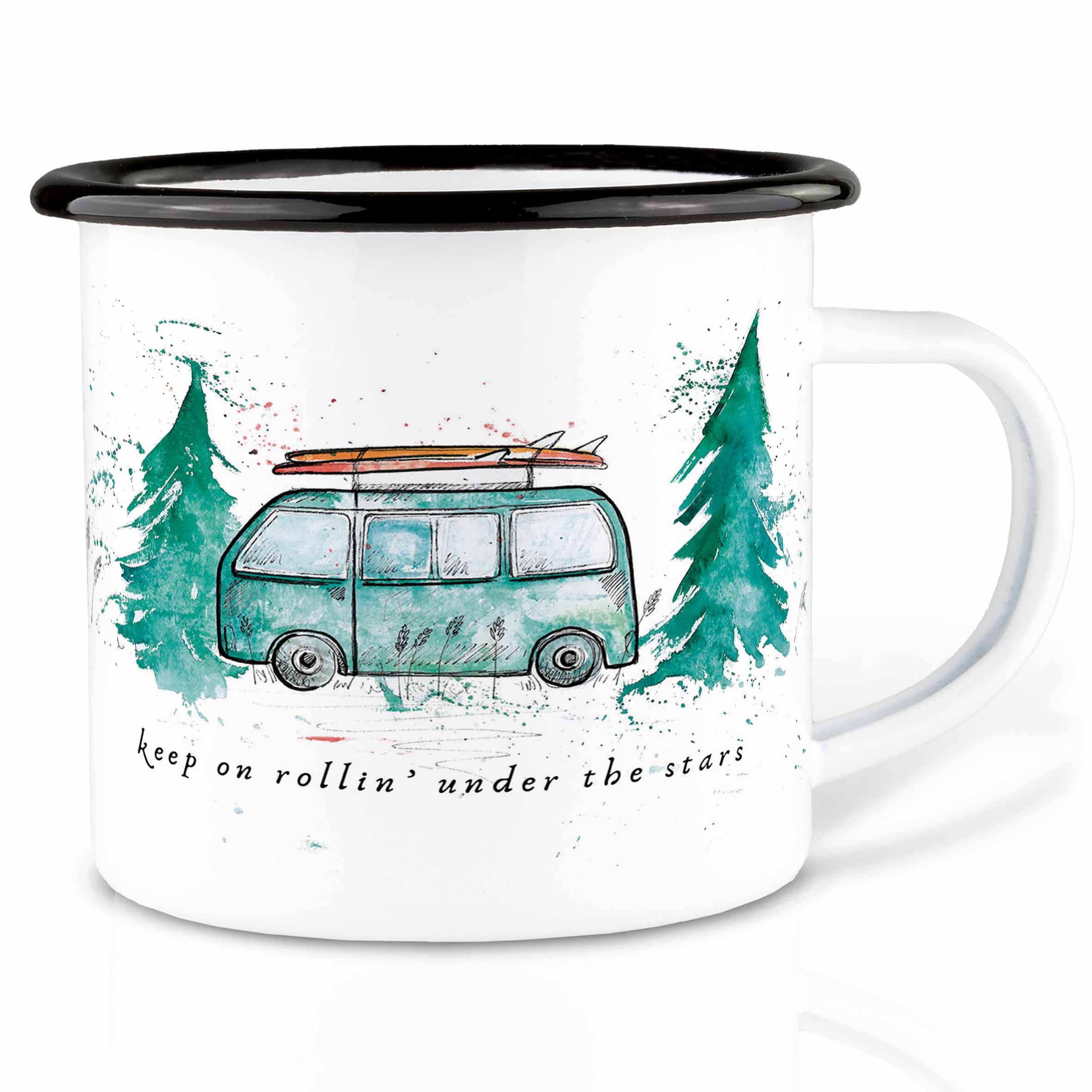 emaille tasse camping Emaille Tasse – Camping Bus – 300 & 500 ml