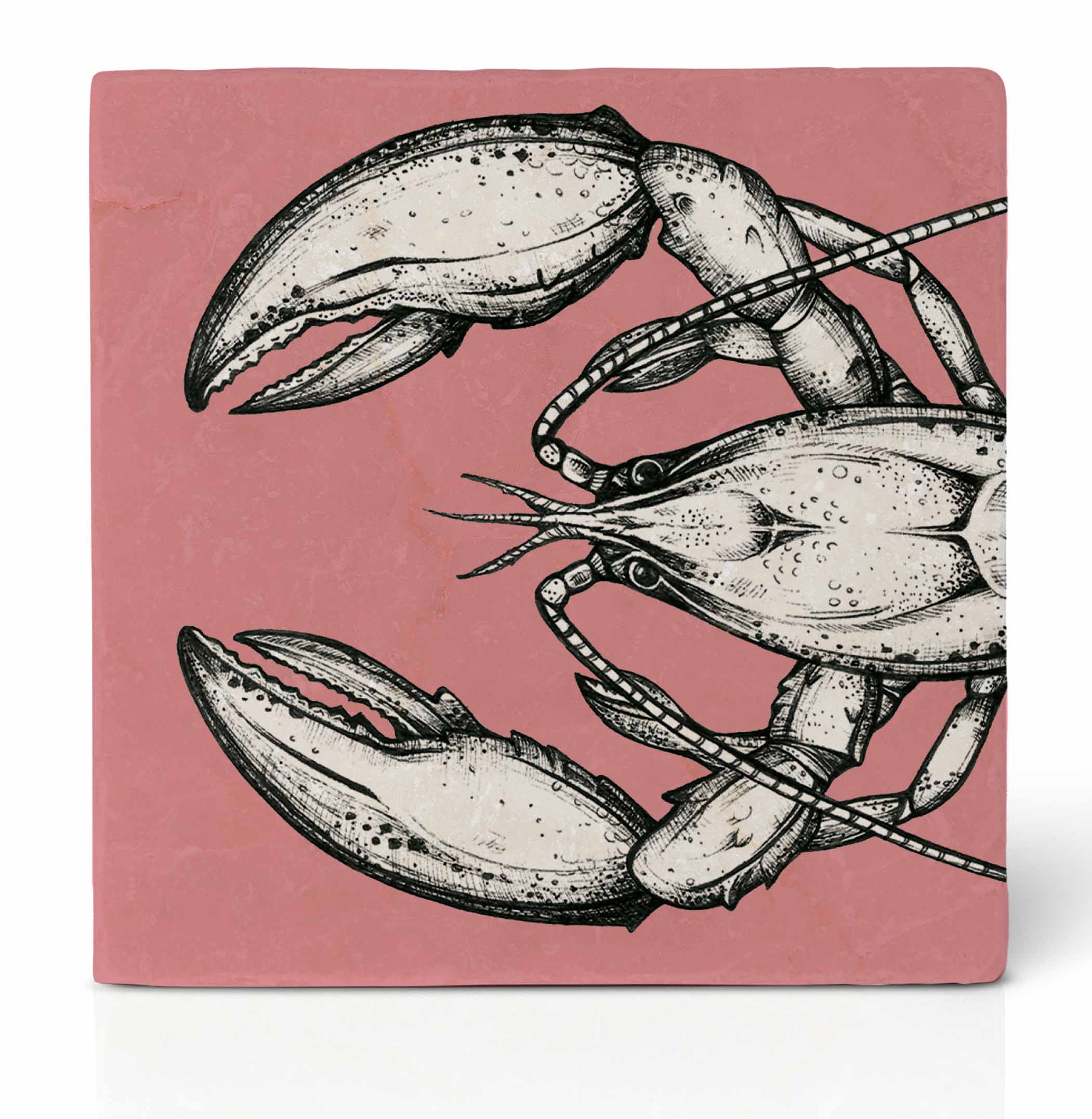 Tile Coasters - Set of 2 - Lobster